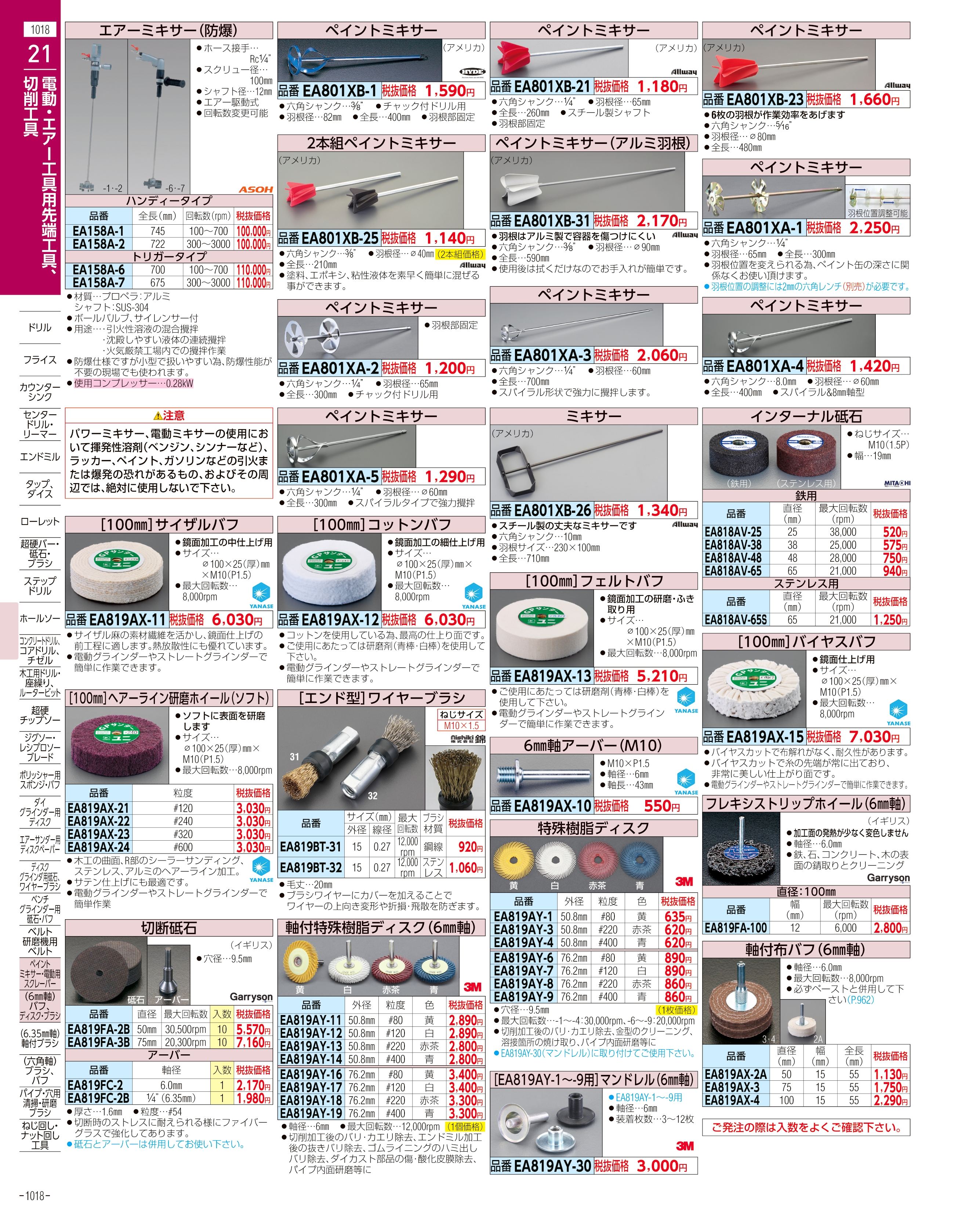 エスコ便利カタログ1018ページ