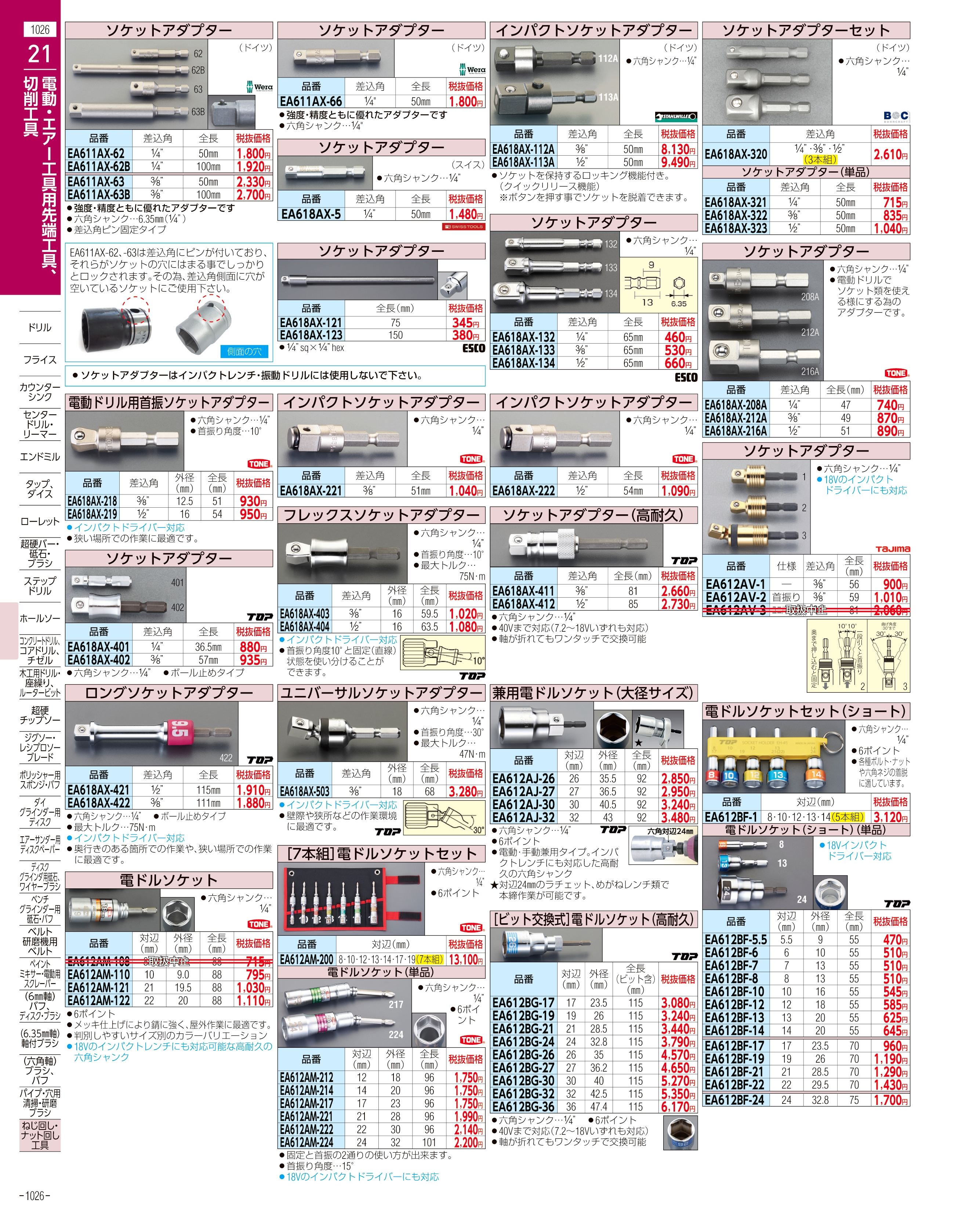 エスコ便利カタログ1026ページ