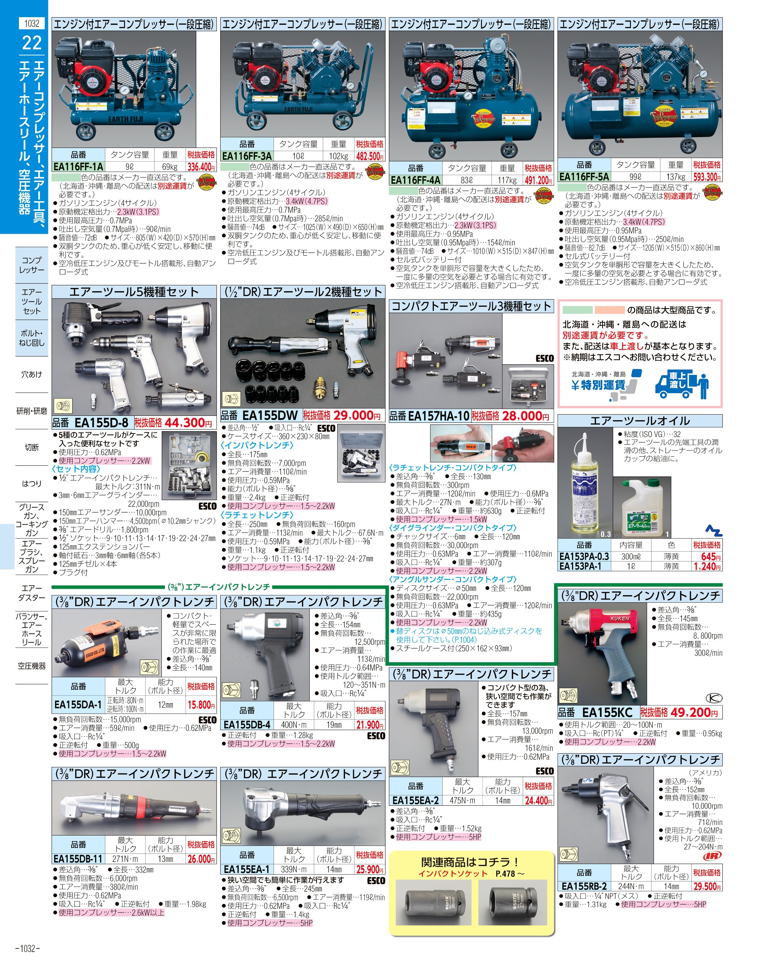 エスコ便利カタログ1032ページ