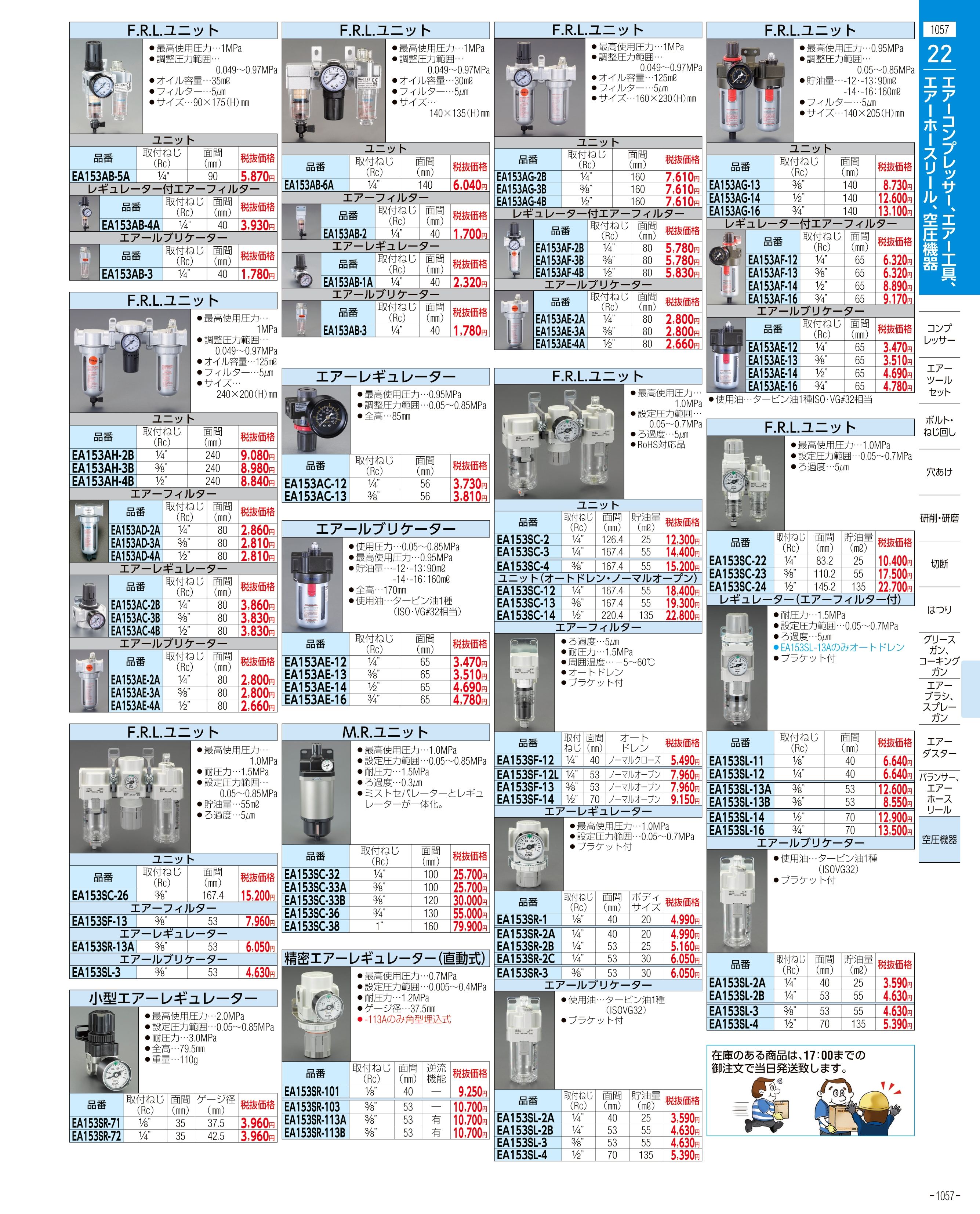 エスコ便利カタログ1057ページ