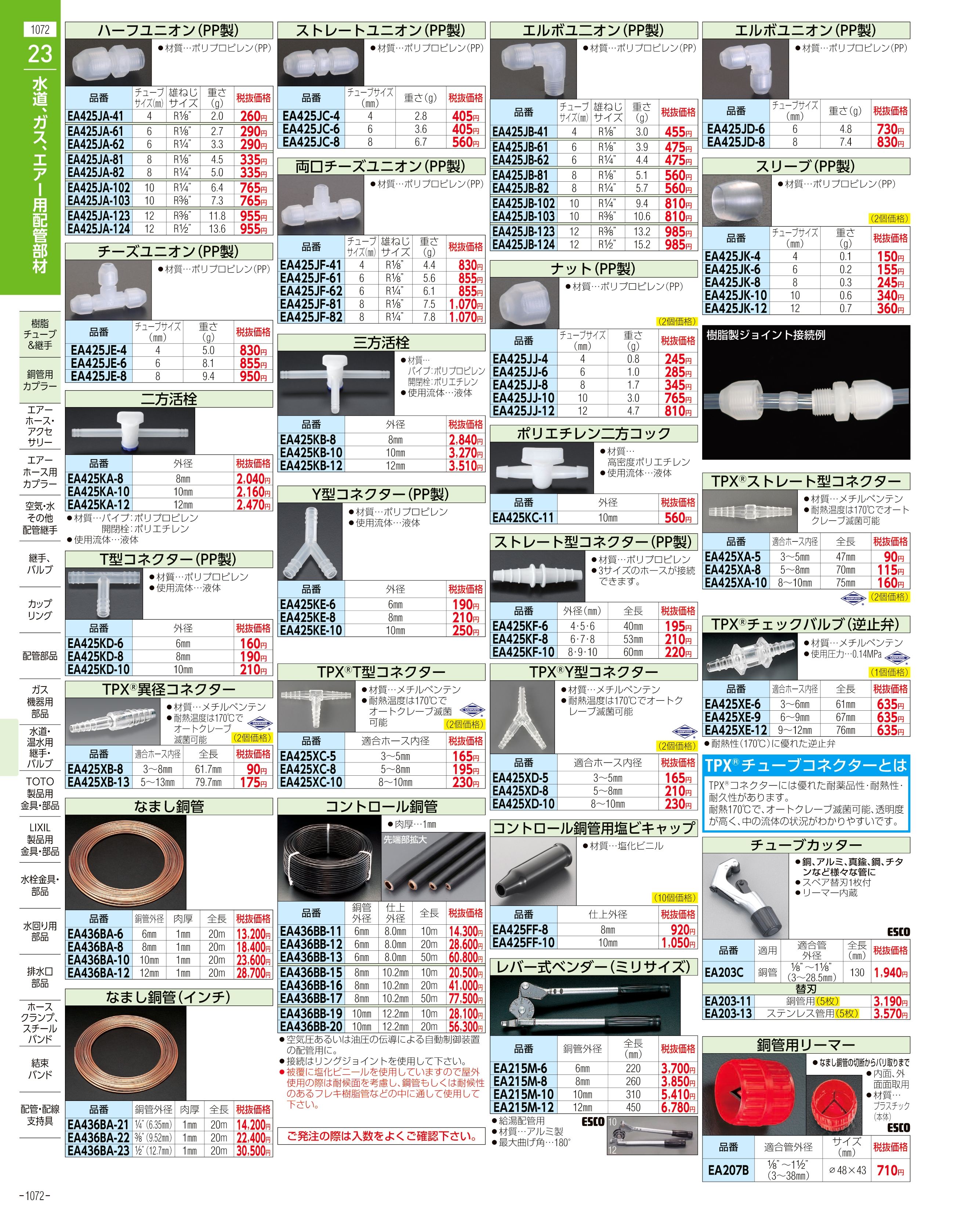 エスコ便利カタログ1072ページ