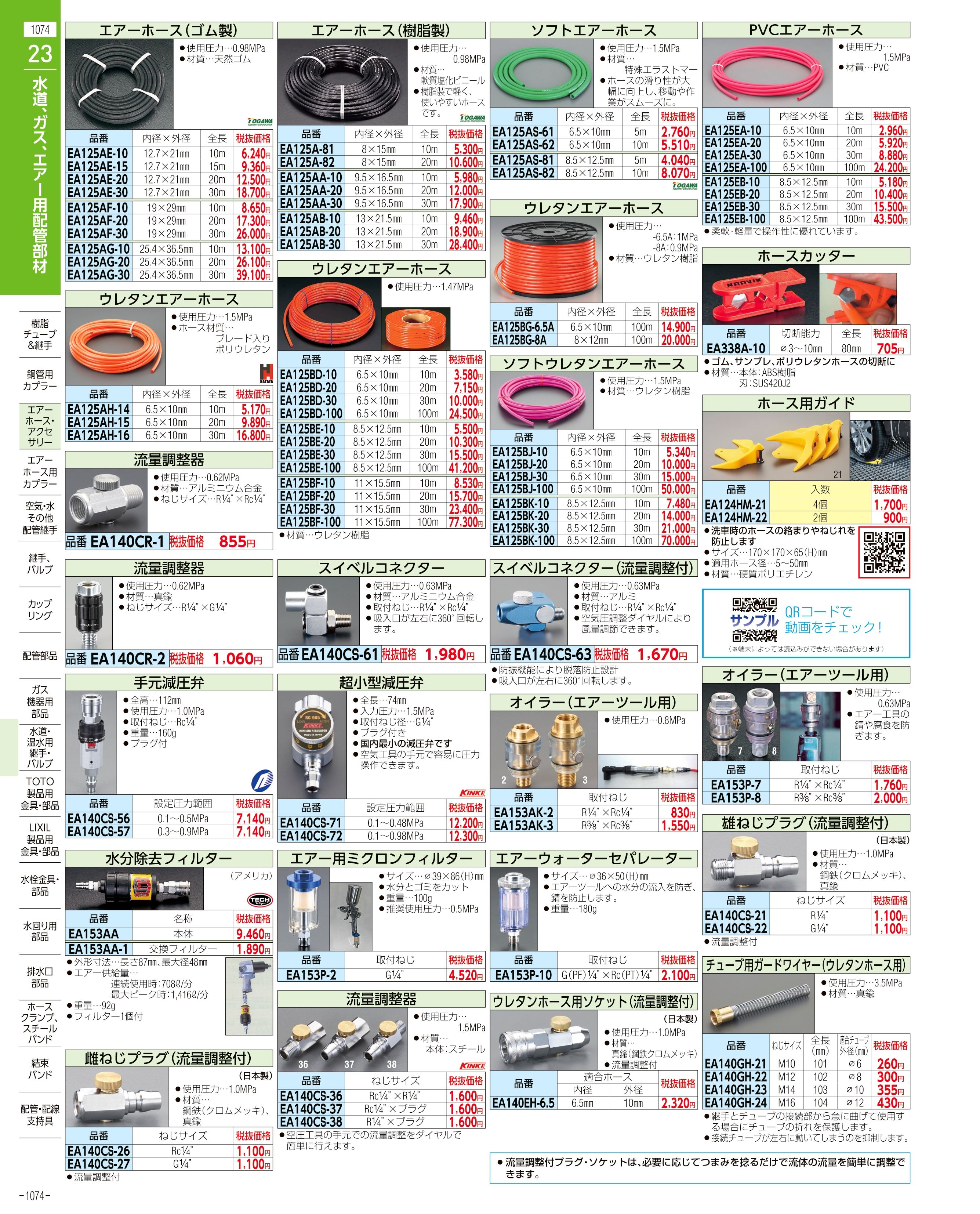 エスコ便利カタログ1074ページ