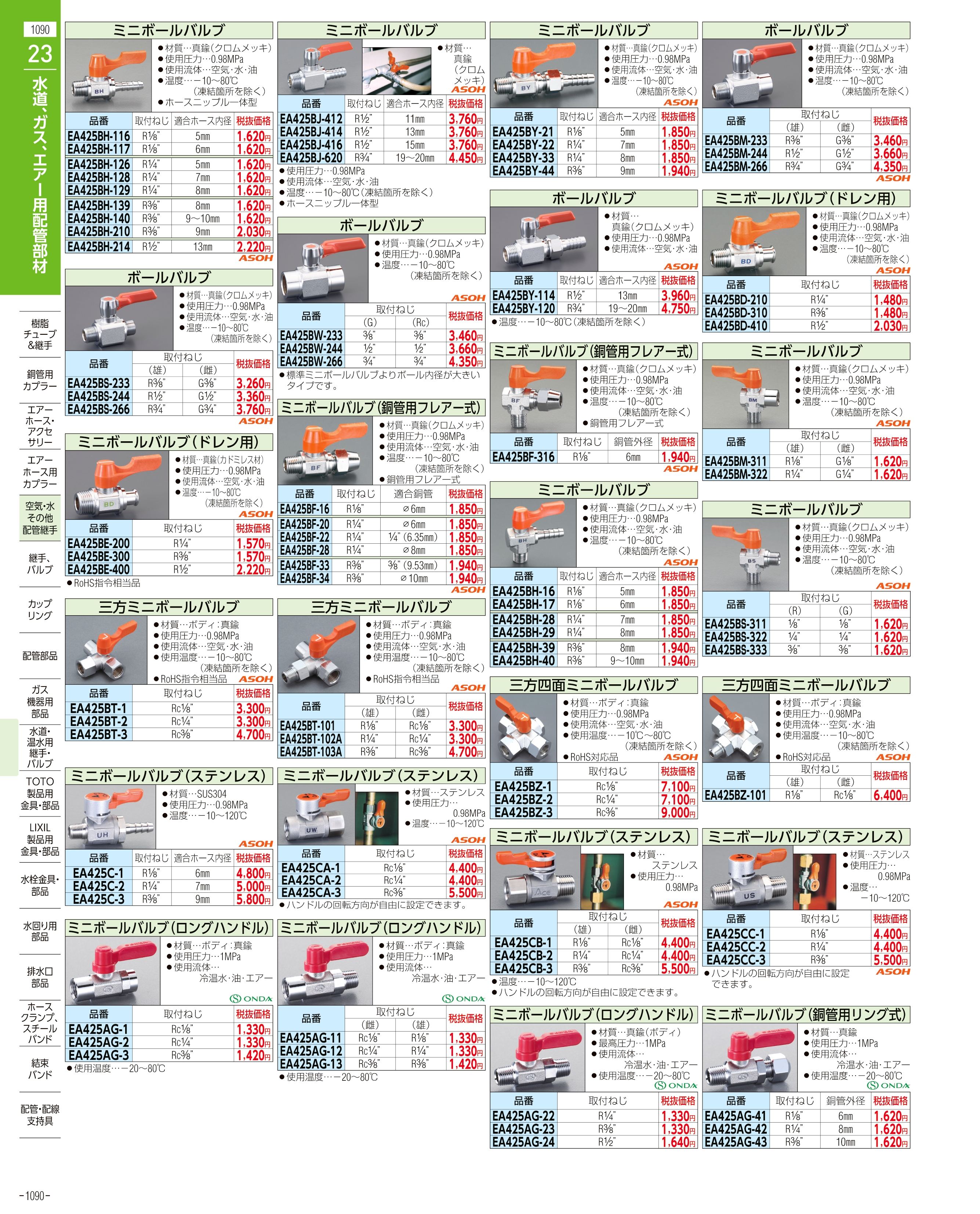 エスコ便利カタログ1090ページ