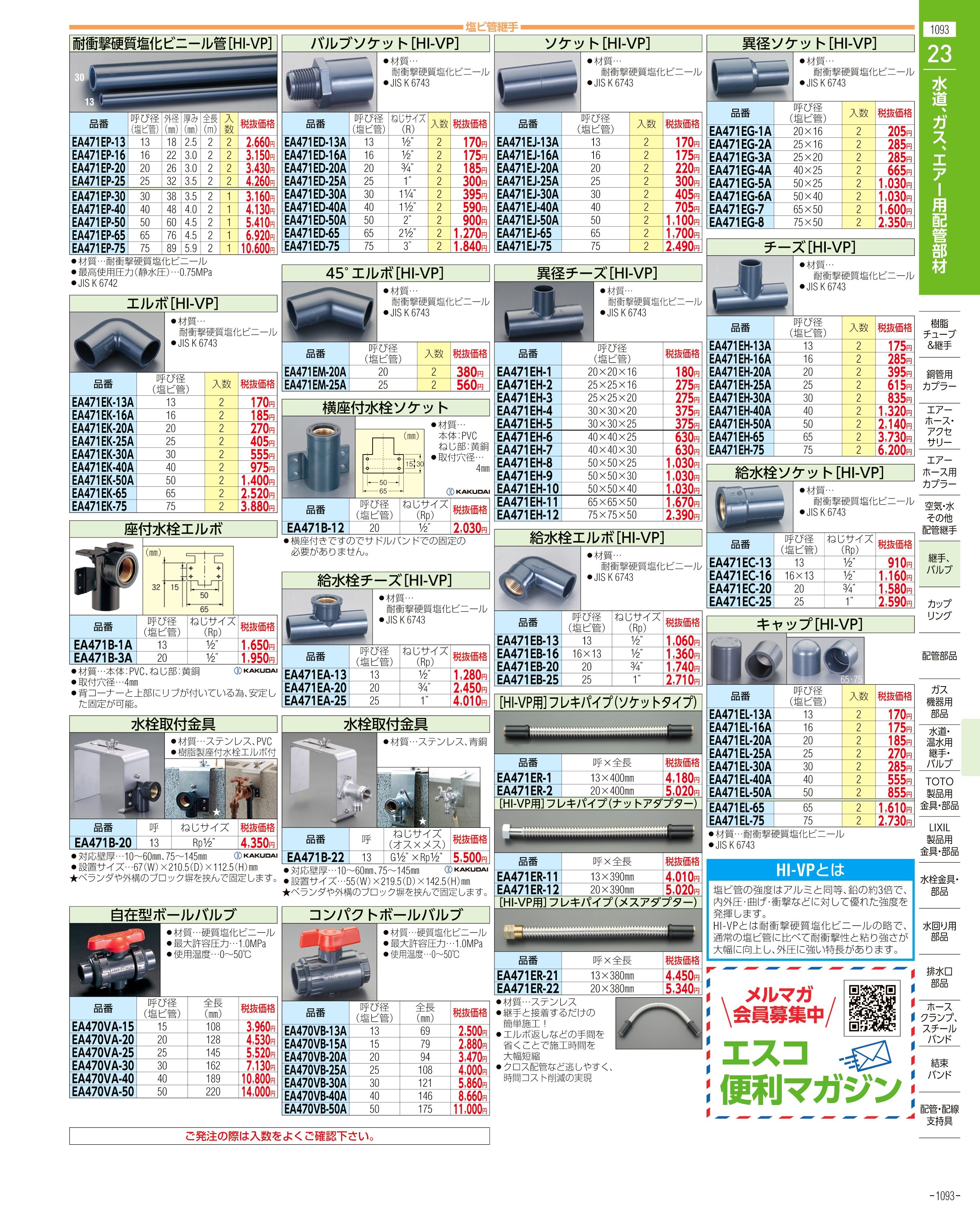 エスコ便利カタログ表紙