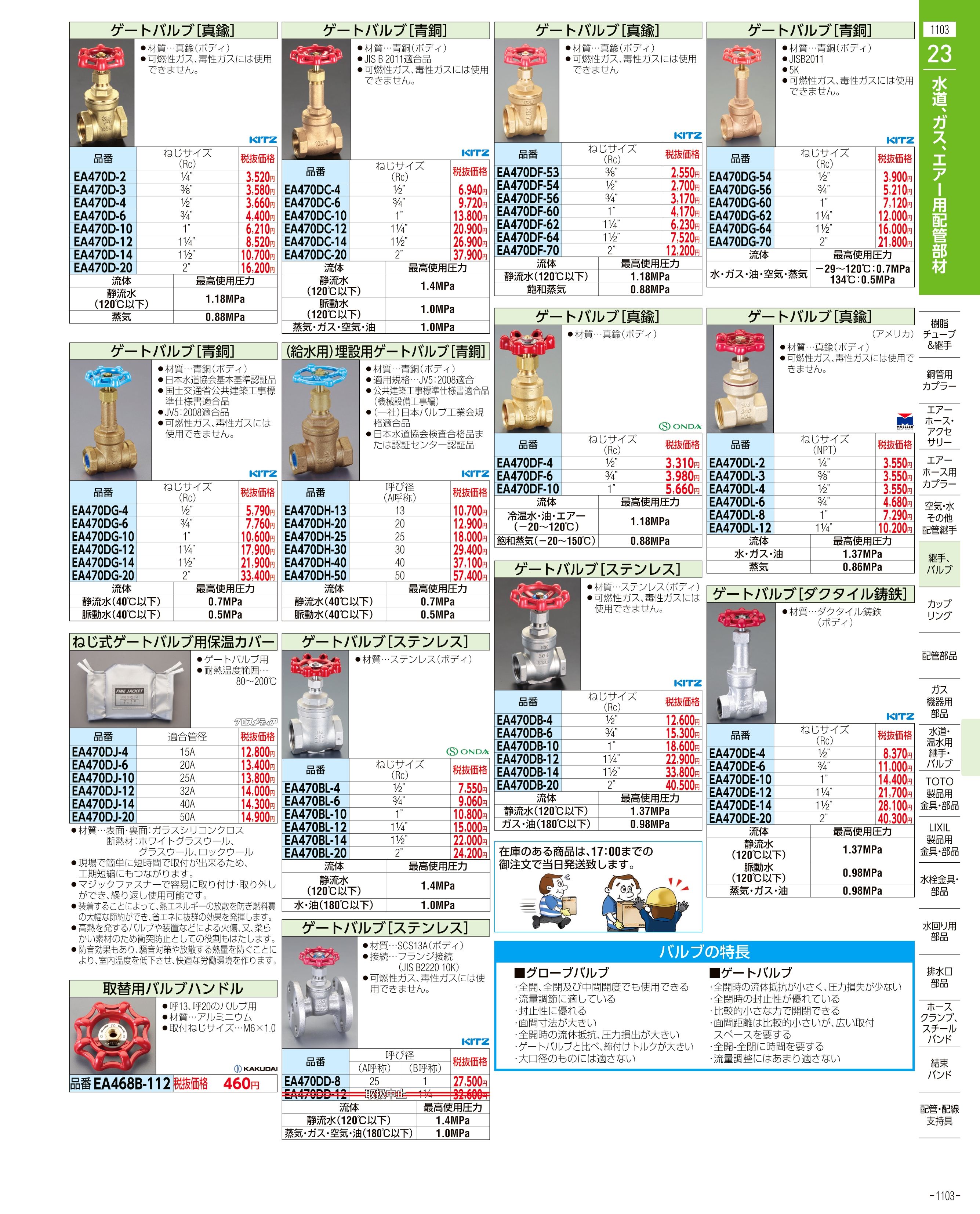 エスコ便利カタログ1103ページ