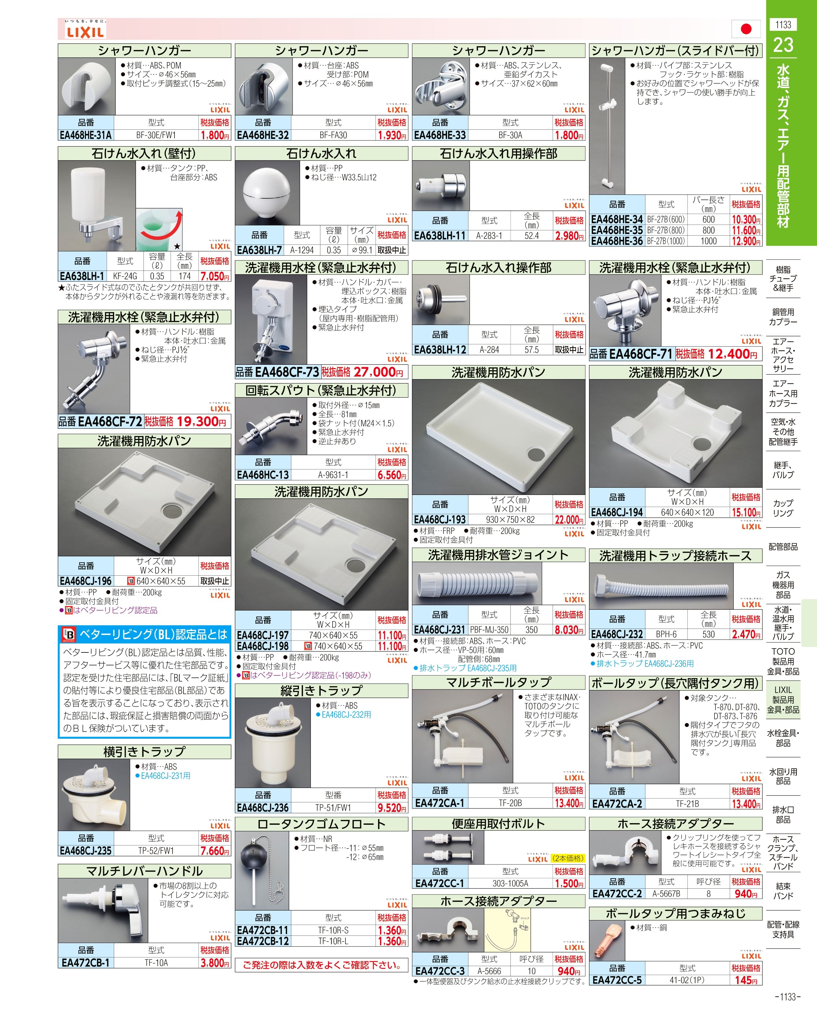 エスコ便利カタログ1133ページ