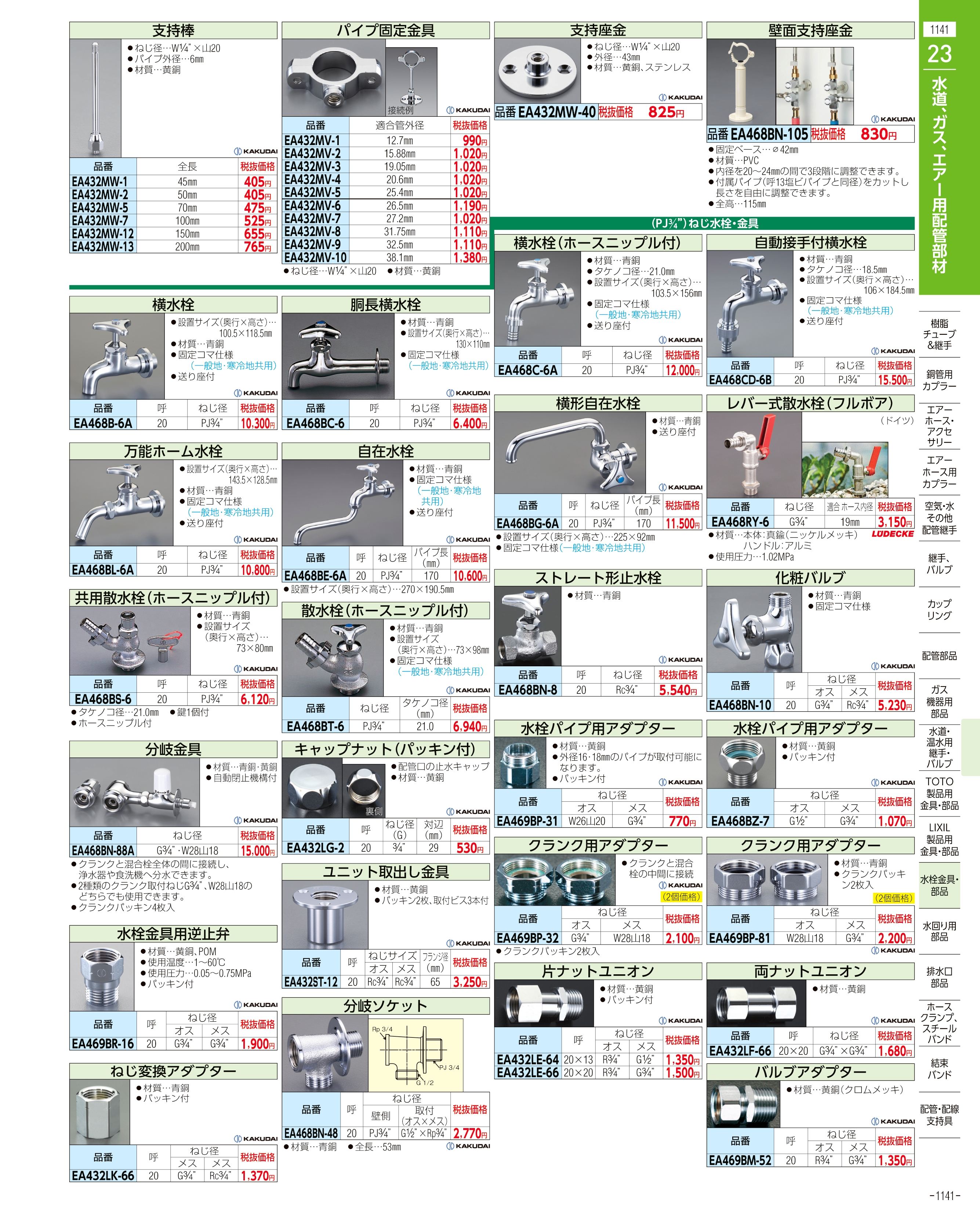 エスコ便利カタログ1141ページ