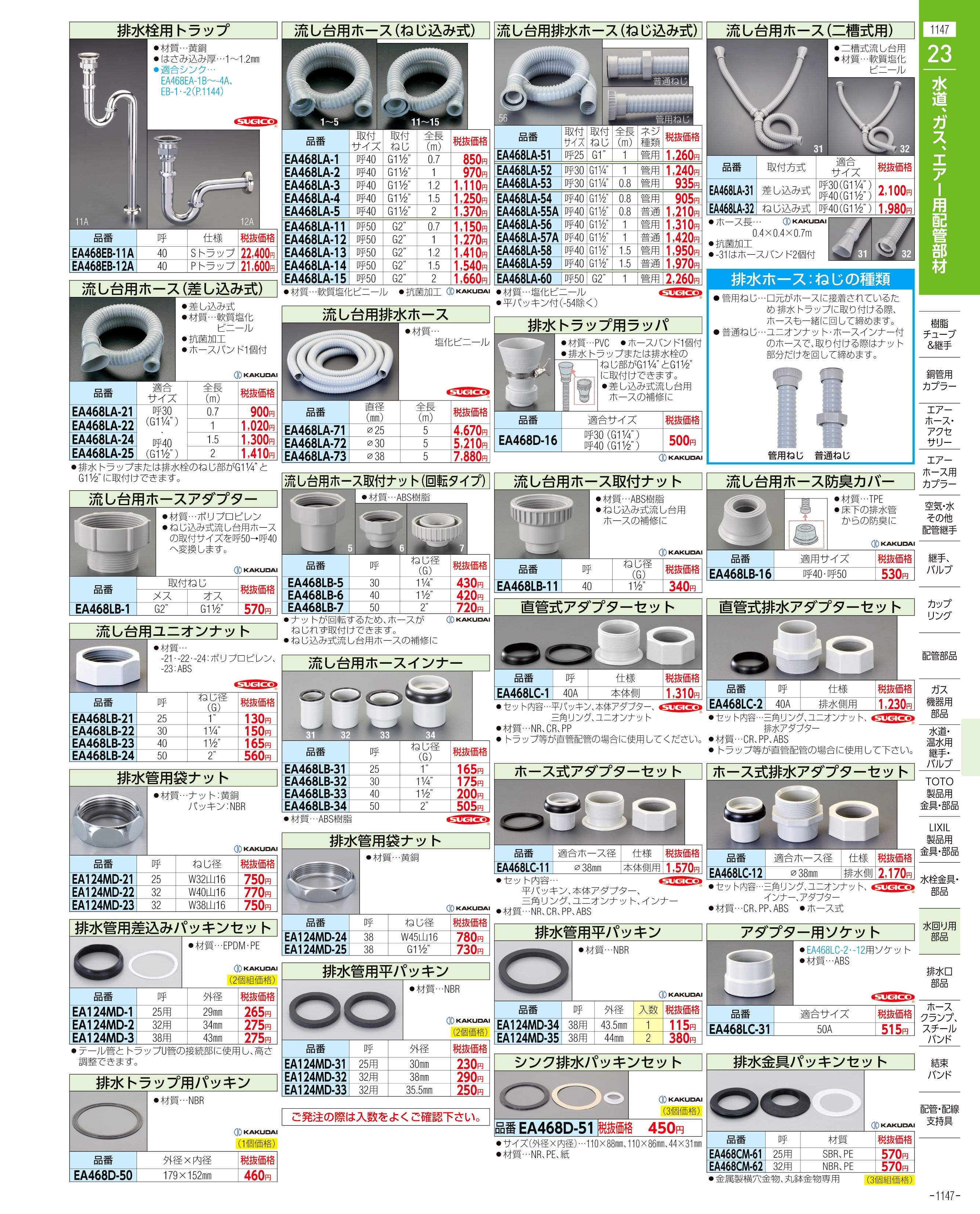 エスコ便利カタログ1147ページ