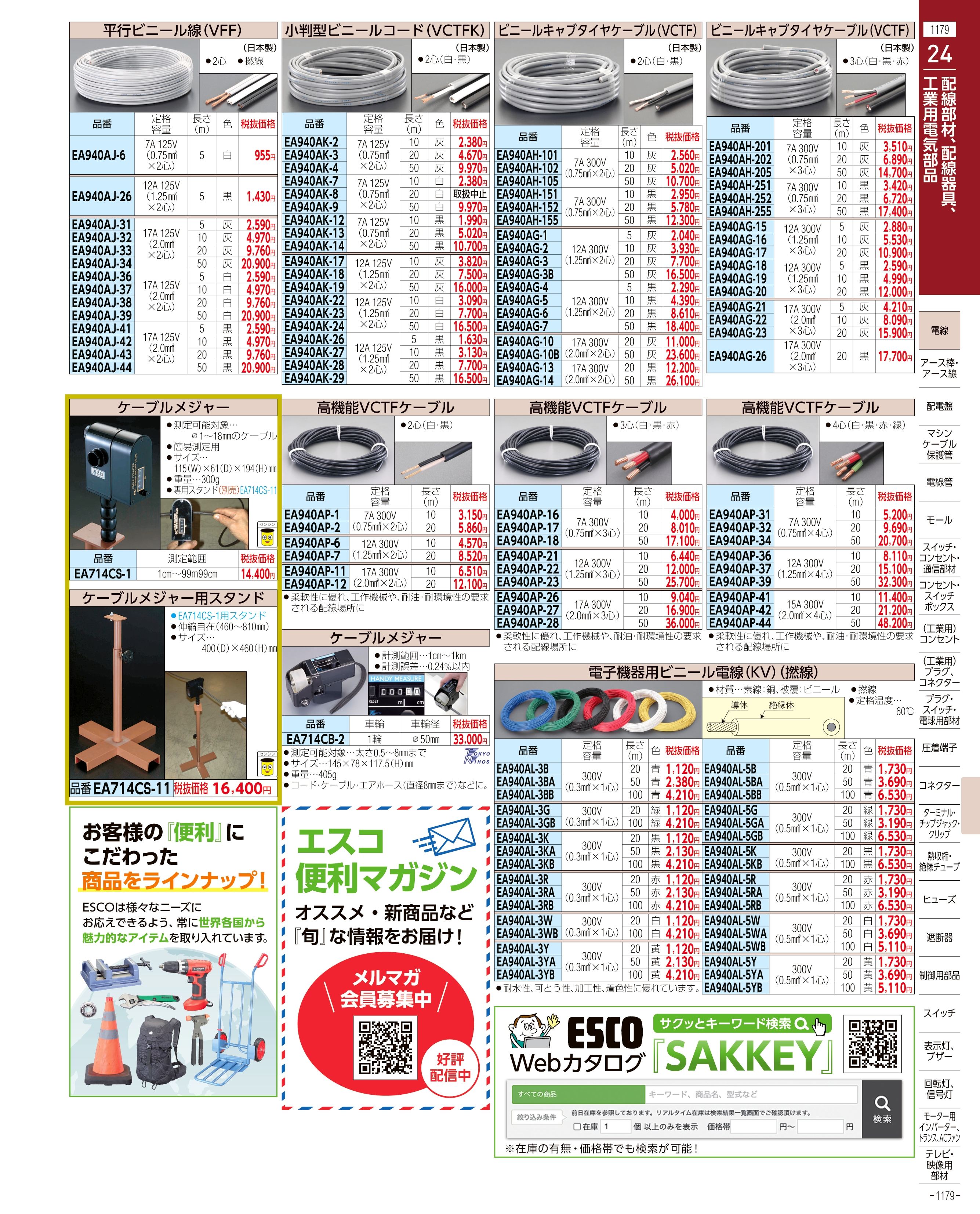 エスコ便利カタログ1179ページ