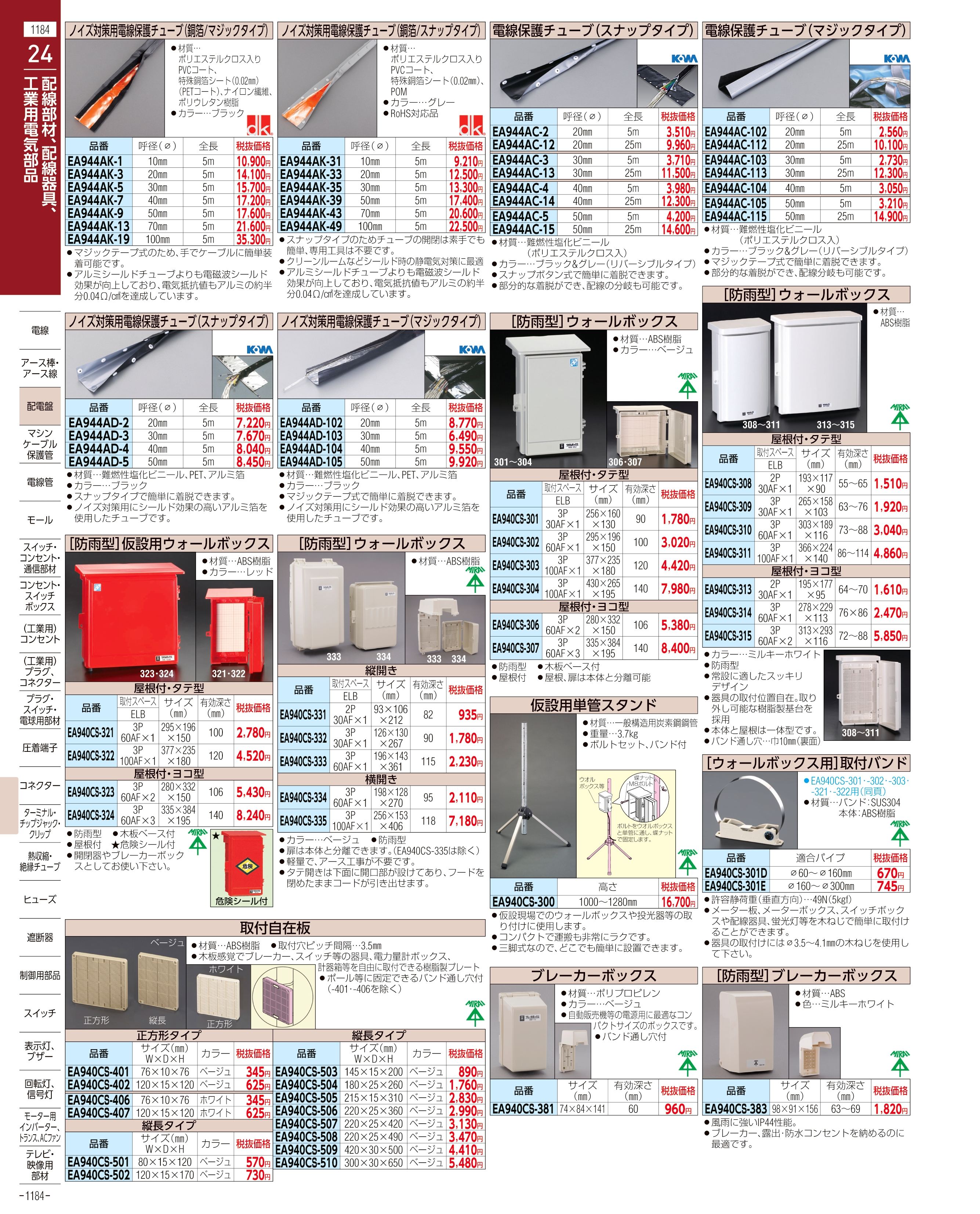 エスコ便利カタログ1184ページ