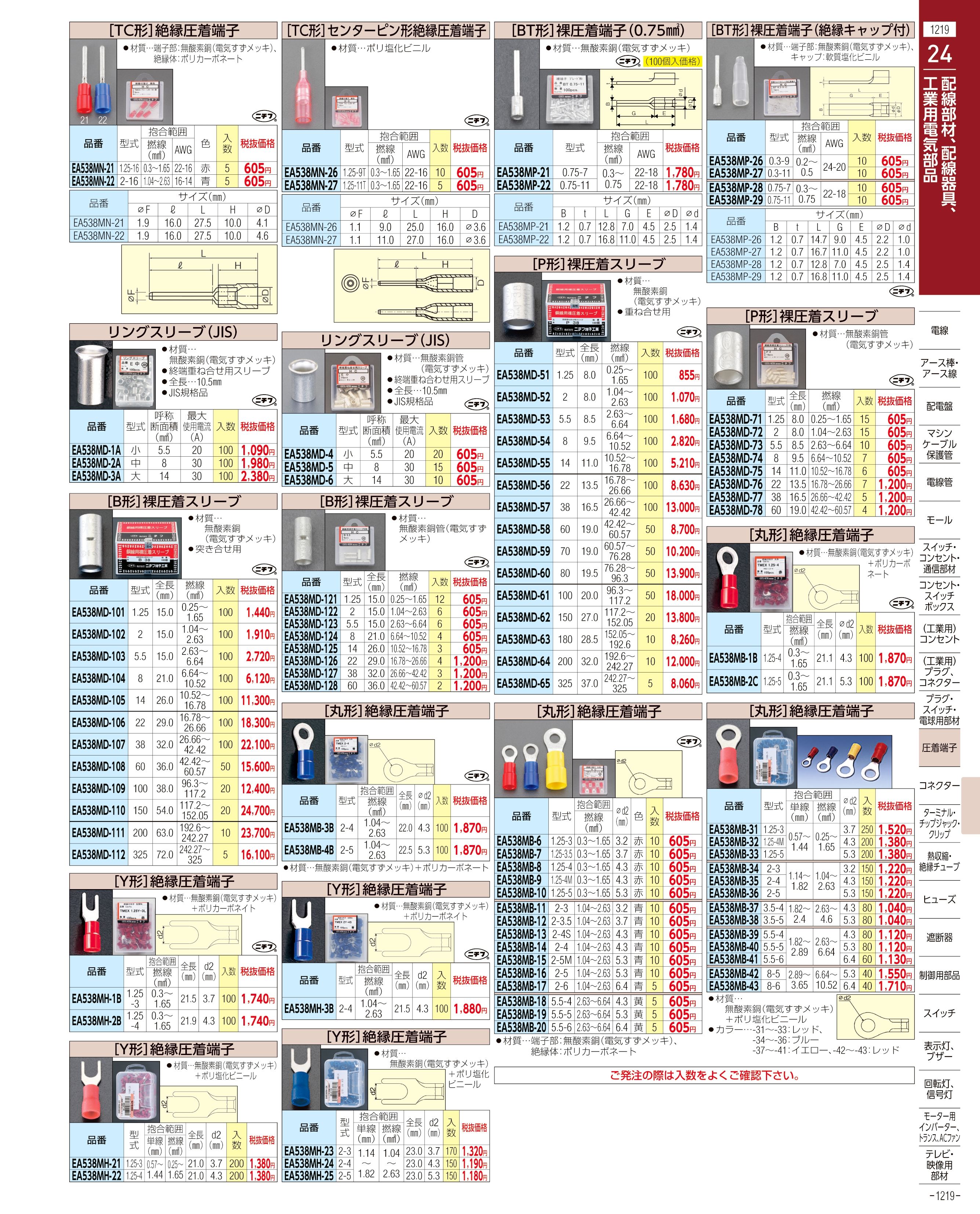 エスコ便利カタログ1219ページ