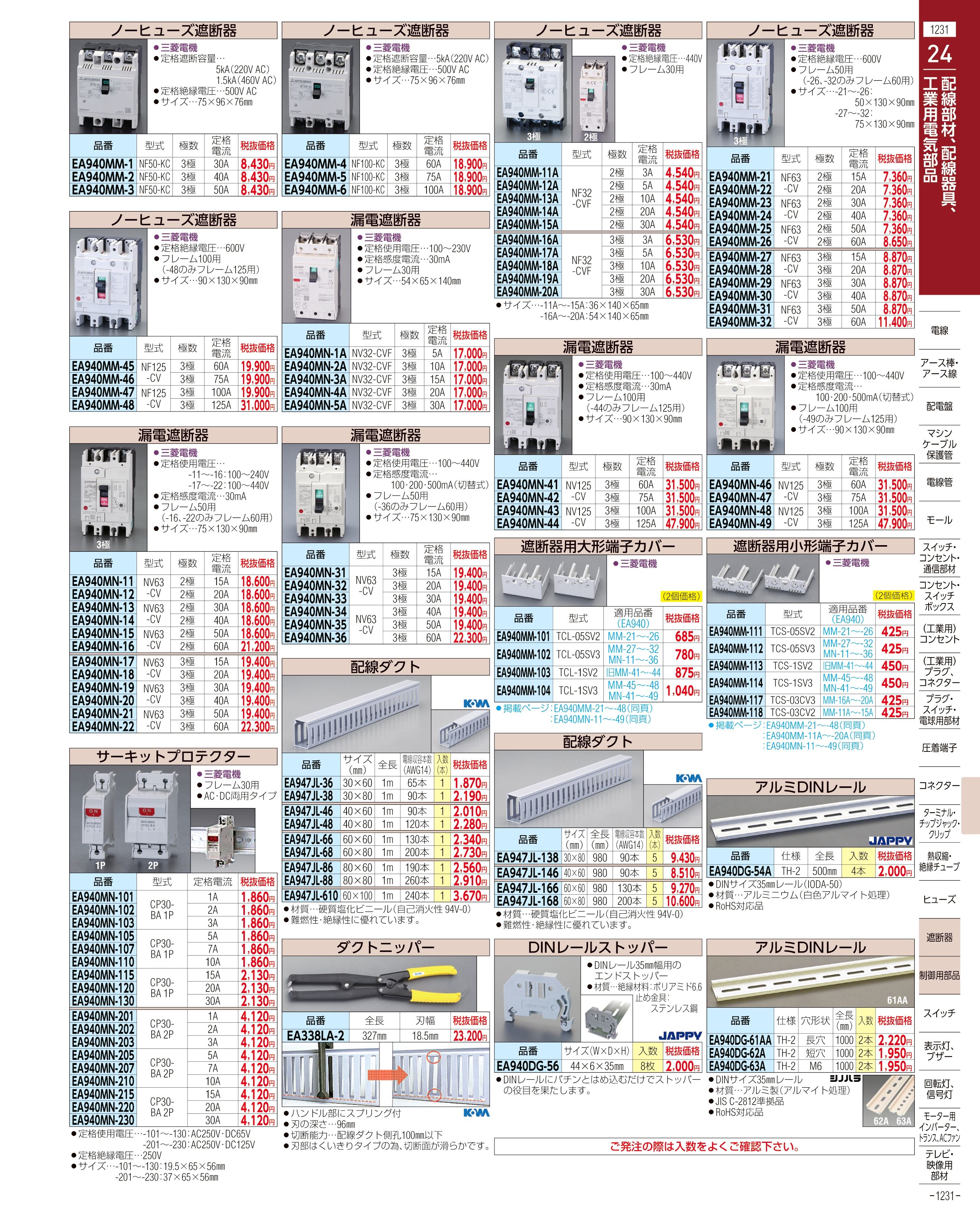 エスコ便利カタログ1231ページ