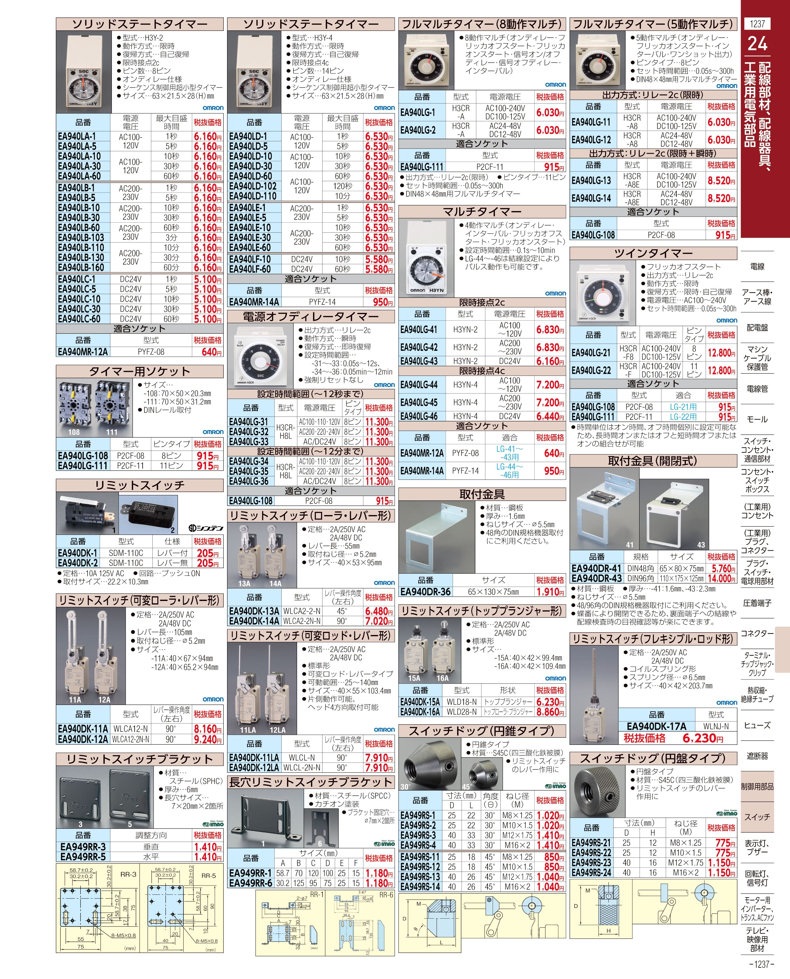 エスコ便利カタログ1237ページ