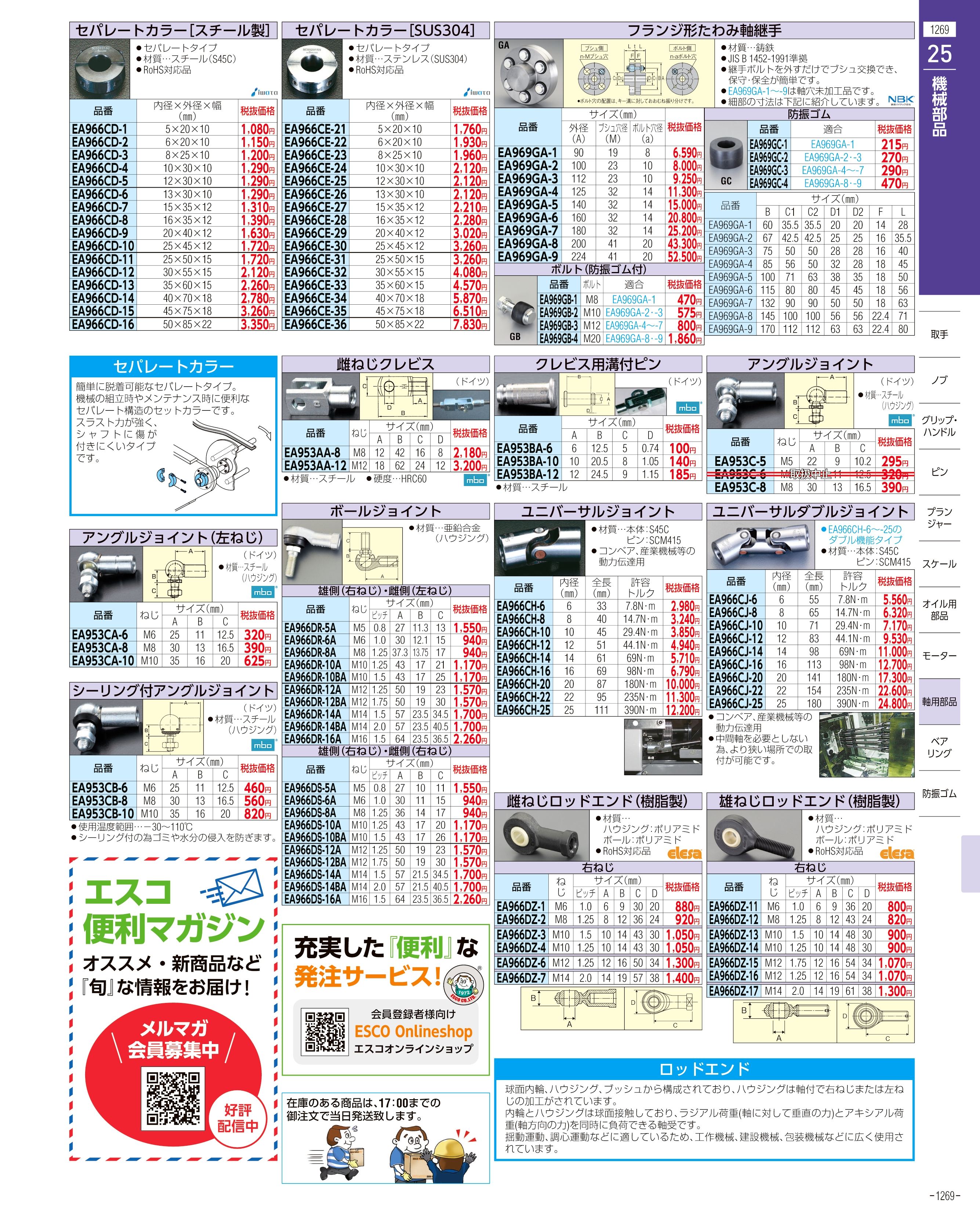 エスコ便利カタログ1269ページ