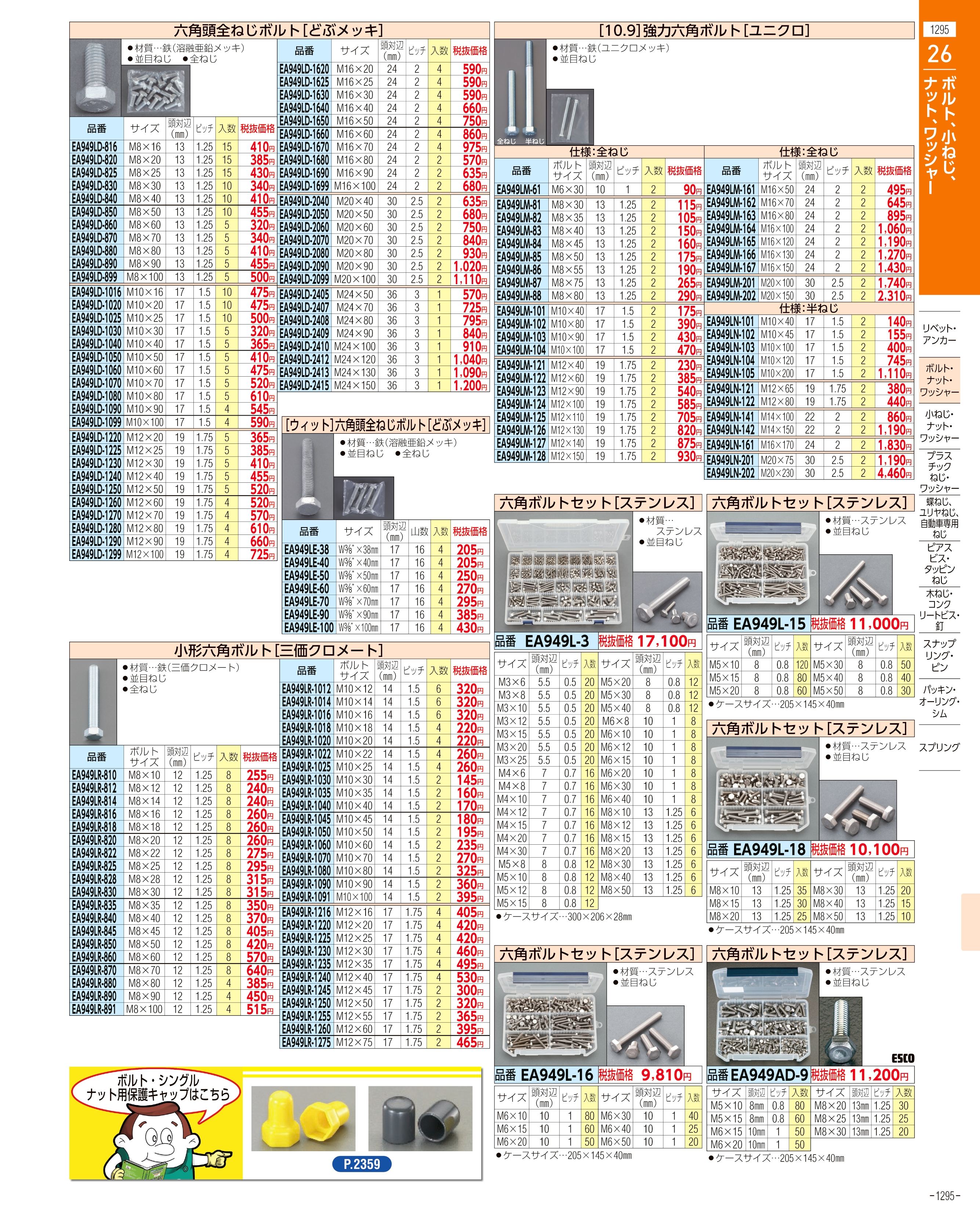 エスコ便利カタログ1295ページ