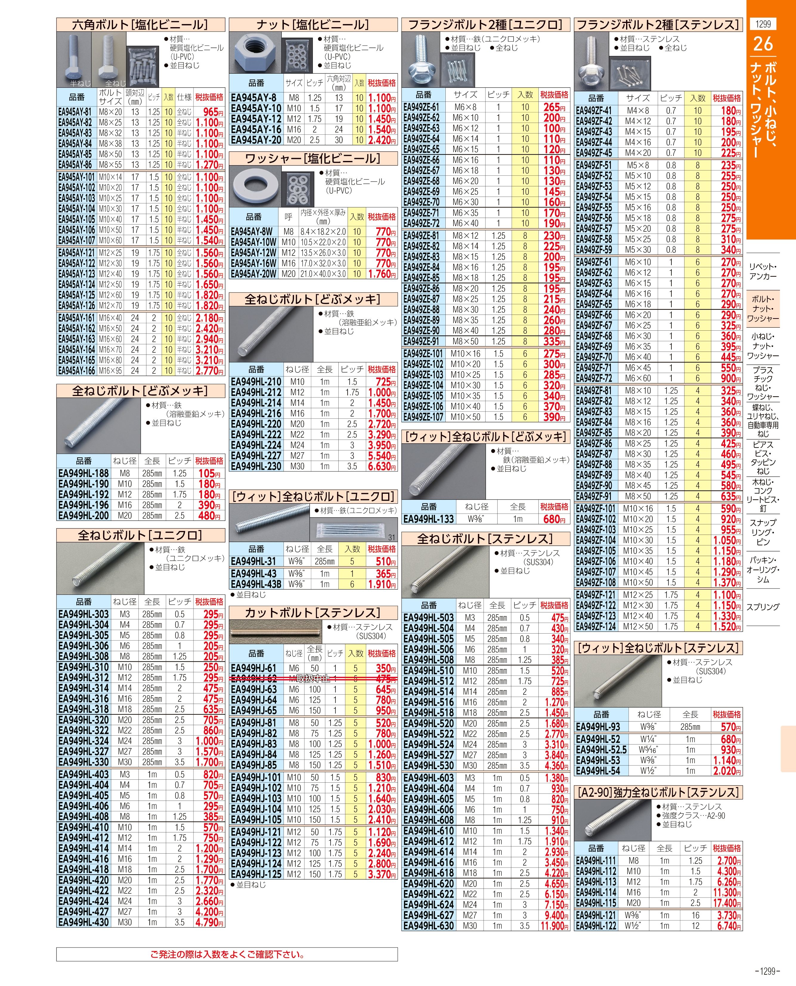 エスコ便利カタログ1299ページ