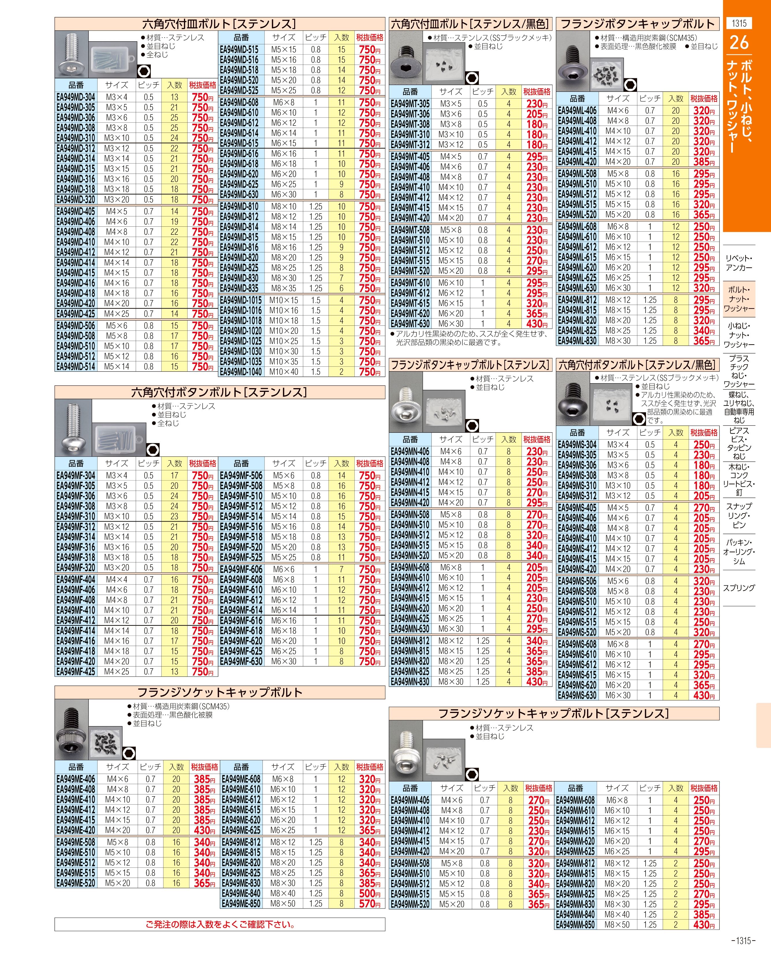 エスコ便利カタログ1315ページ