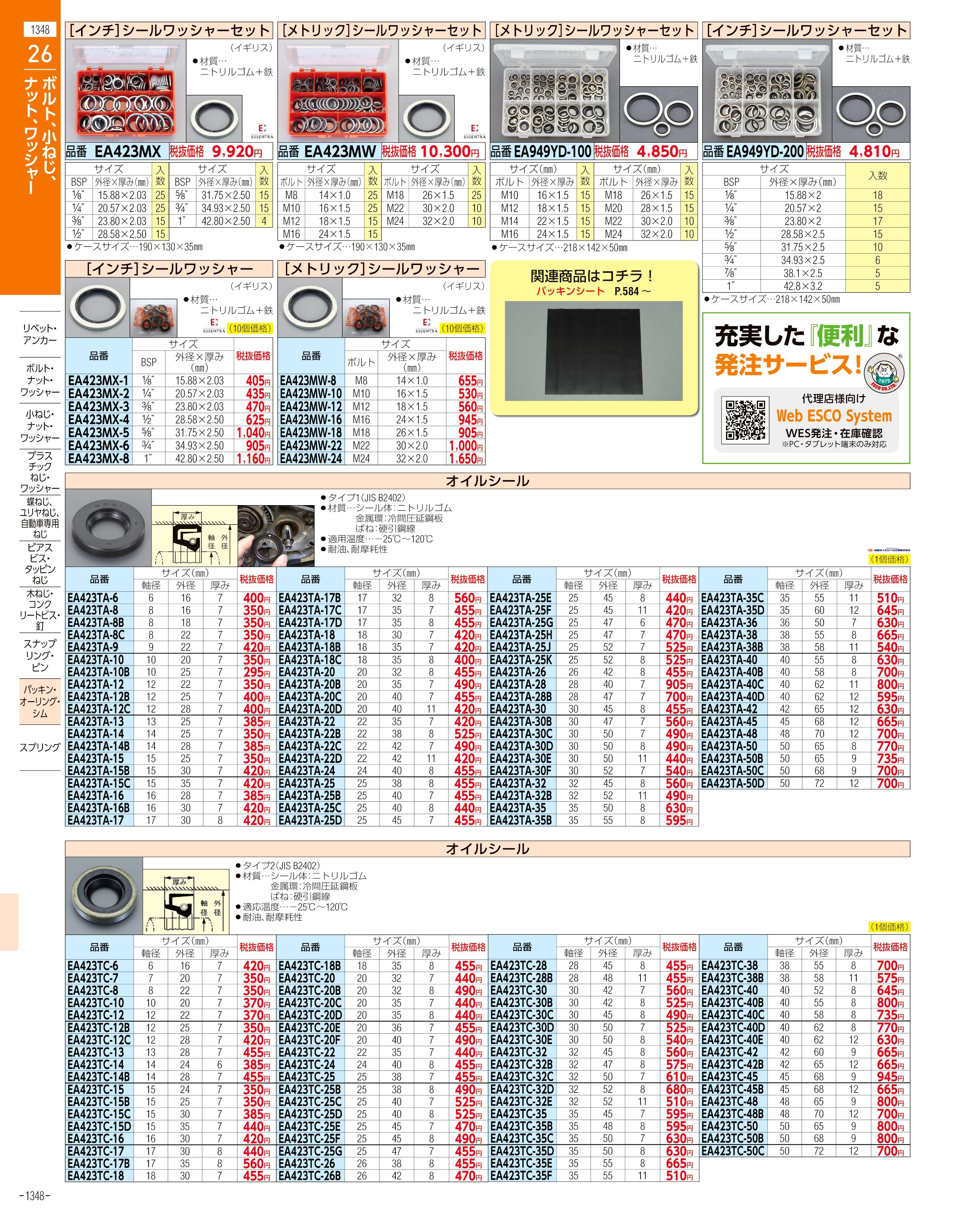 エスコ便利カタログ1348ページ