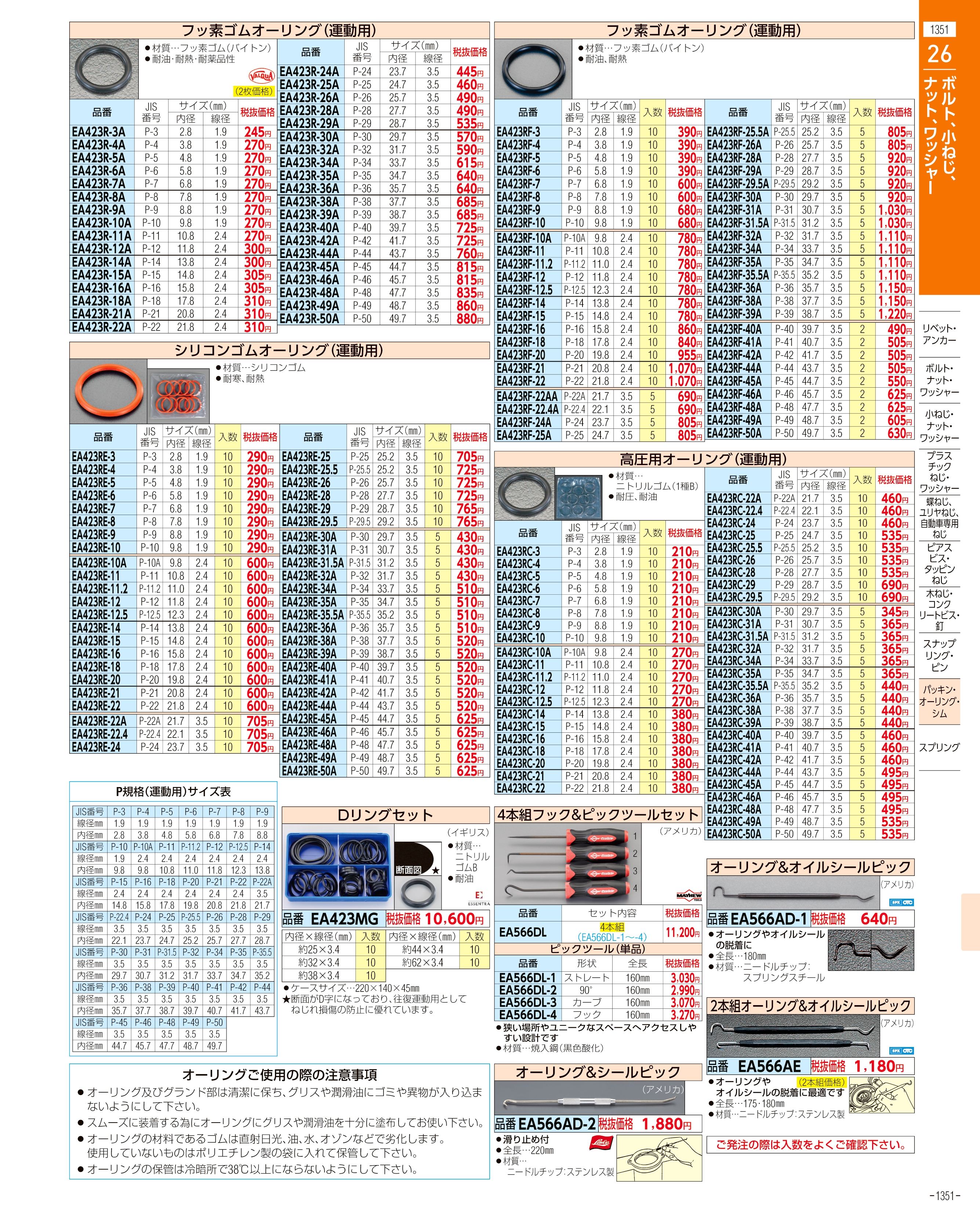 エスコ便利カタログ1351ページ