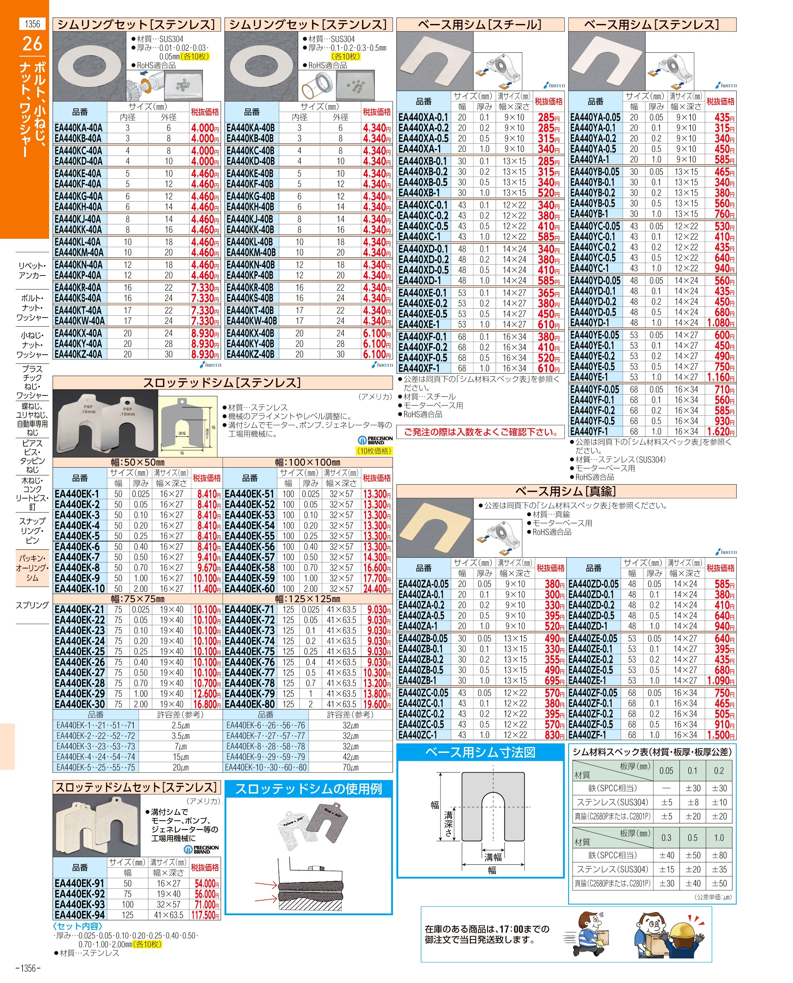 エスコ便利カタログ1356ページ