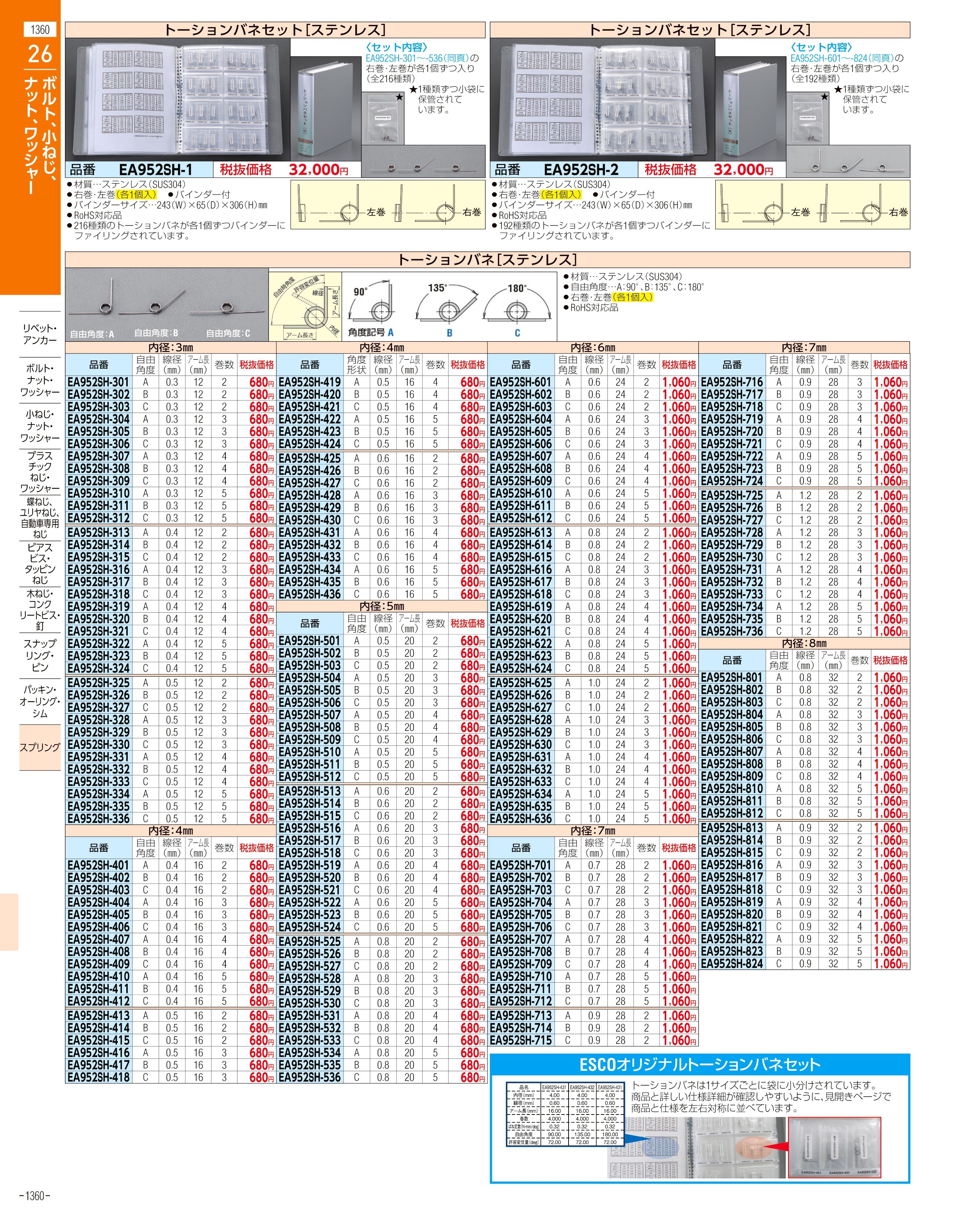 エスコ便利カタログ1360ページ