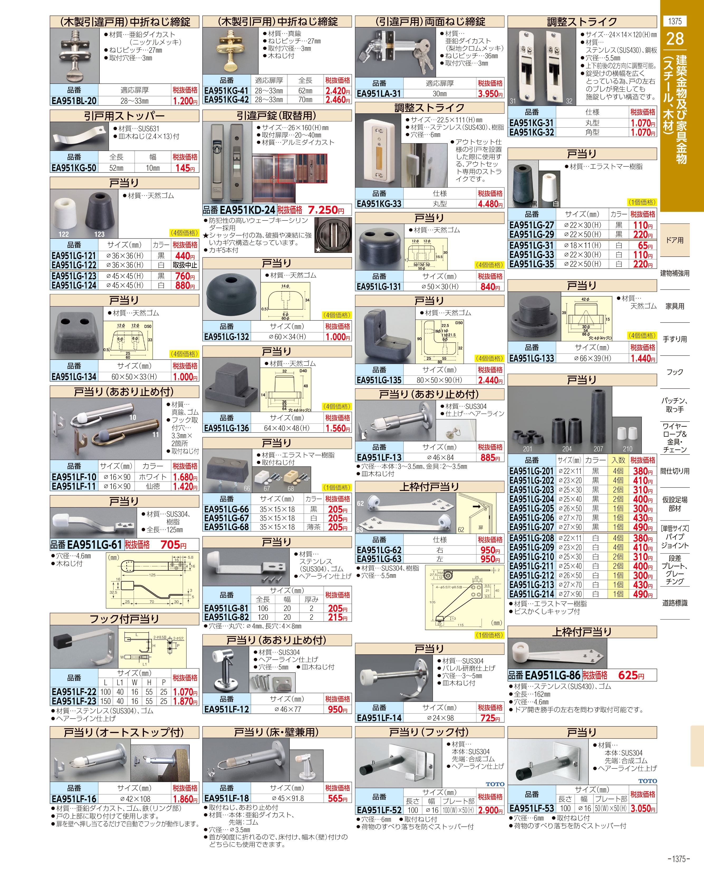 エスコ便利カタログ1375ページ