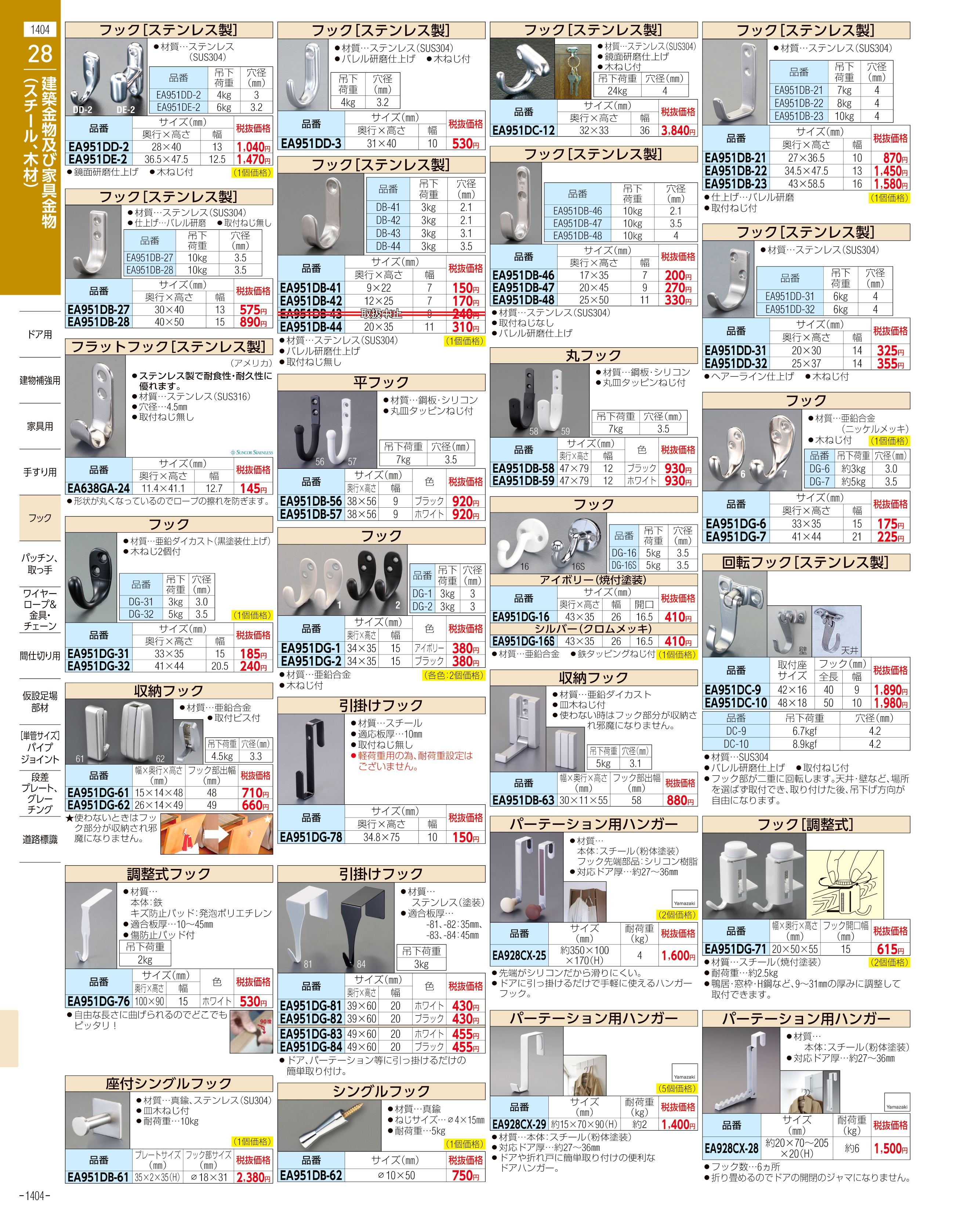 エスコ便利カタログ1404ページ