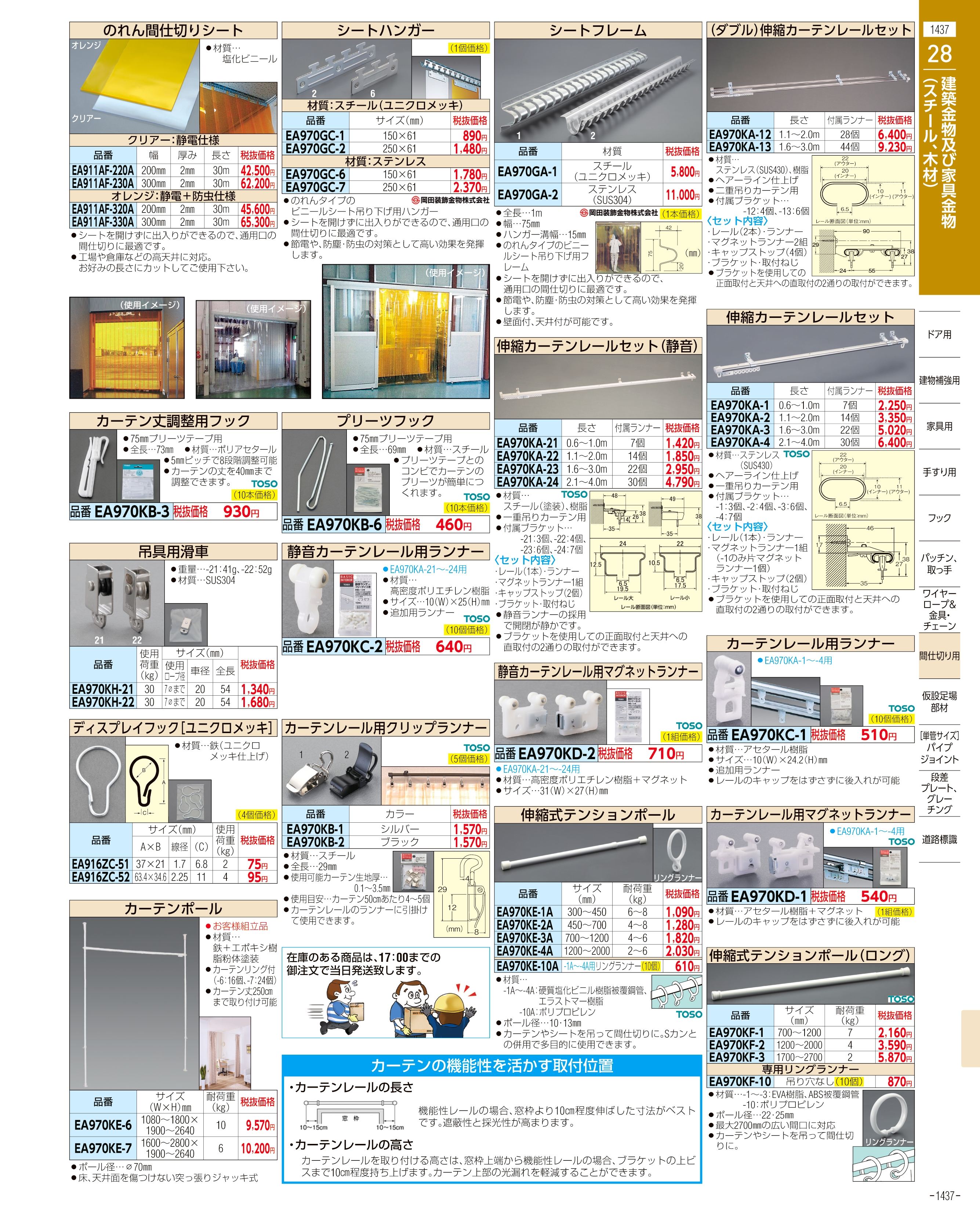 エスコ便利カタログ1437ページ