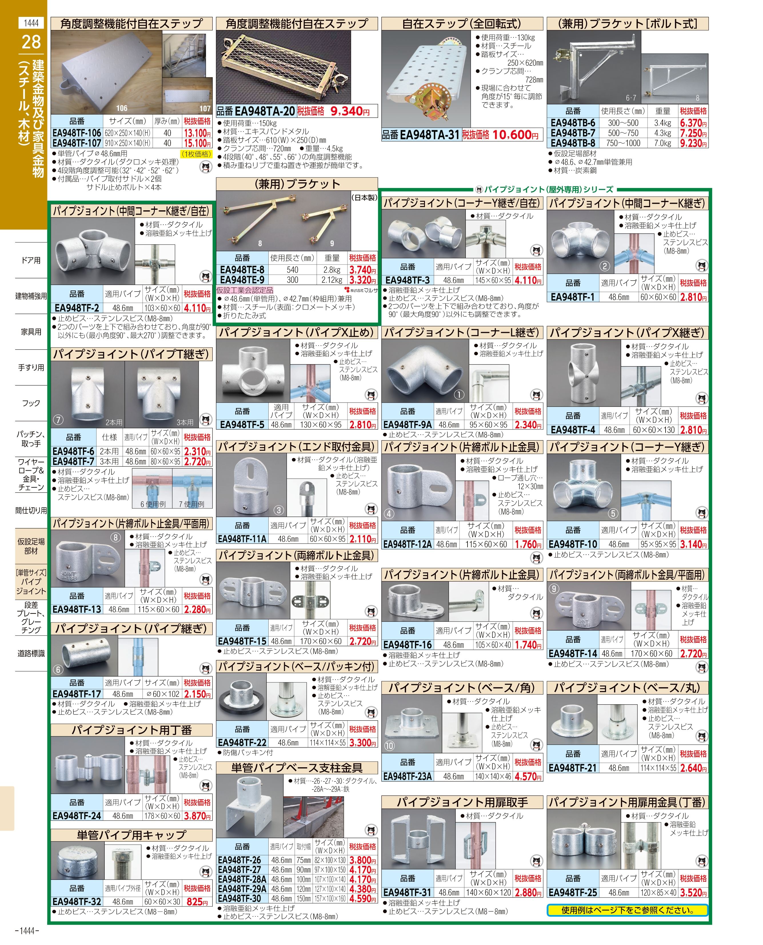 エスコ便利カタログ1444ページ