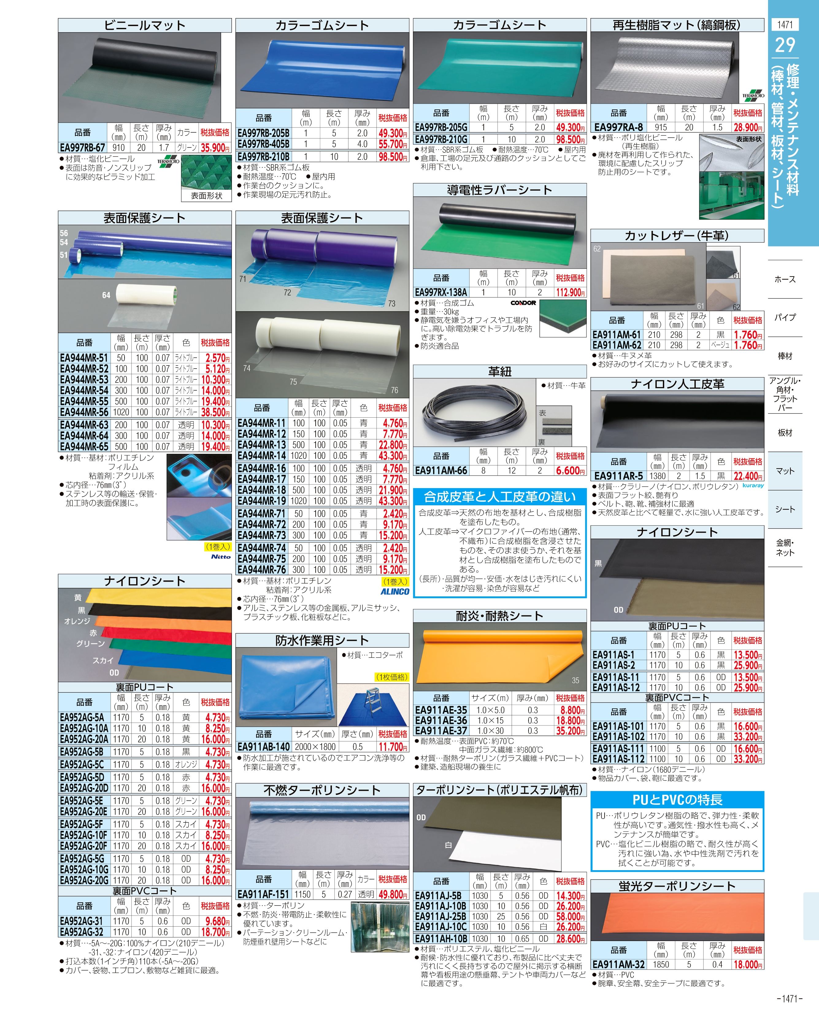 エスコ便利カタログ1471ページ