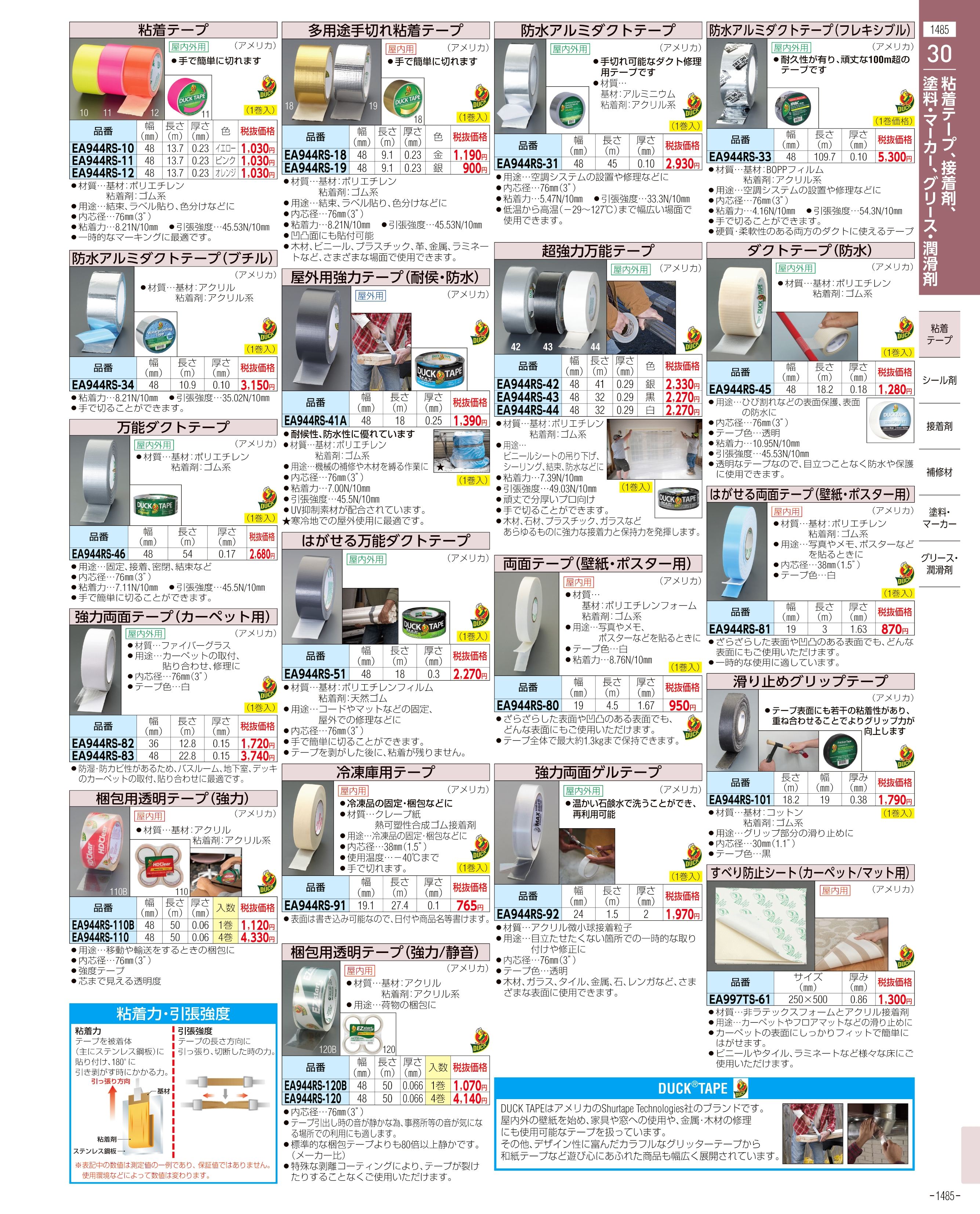 エスコ便利カタログ1485ページ