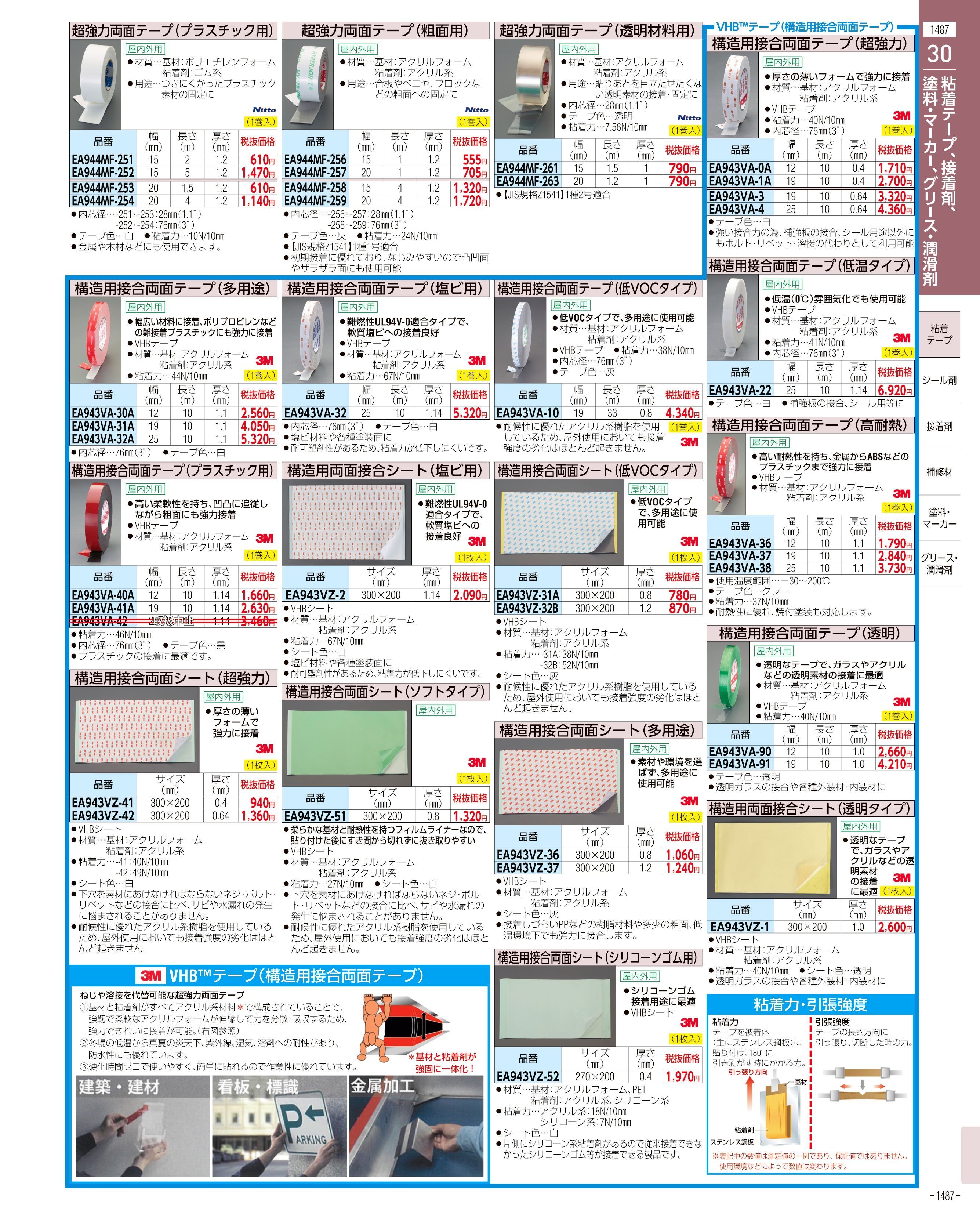 EA944MT-21｜140mmx25m 幌補修テープ(ｸﾞﾘｰﾝ)のページ -