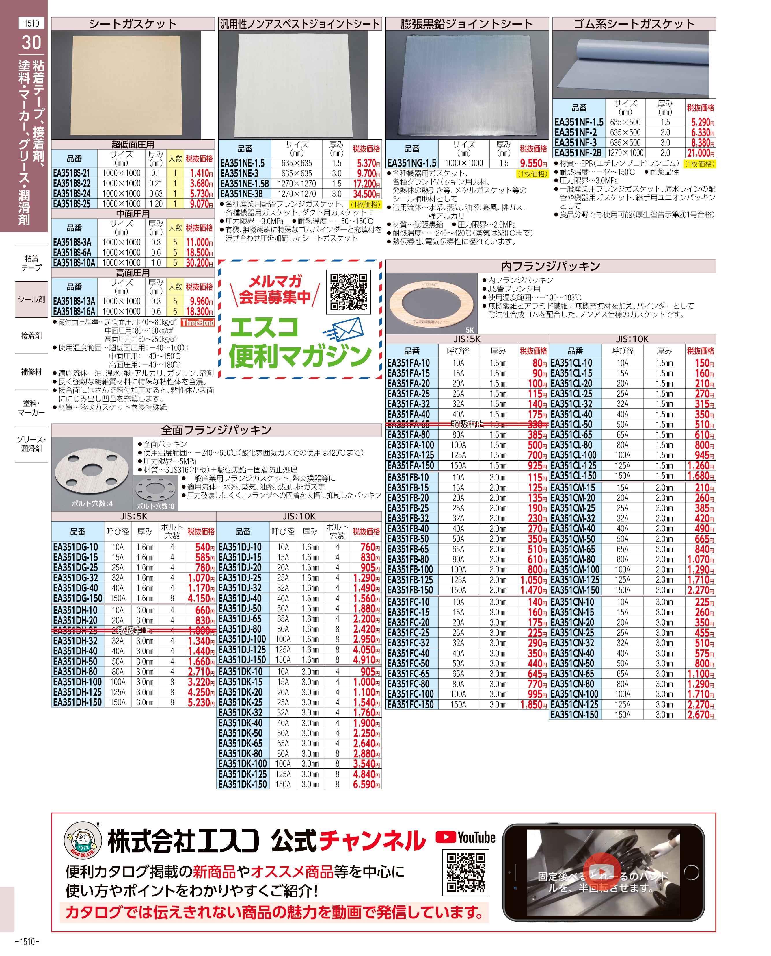 エスコ便利カタログ1510ページ