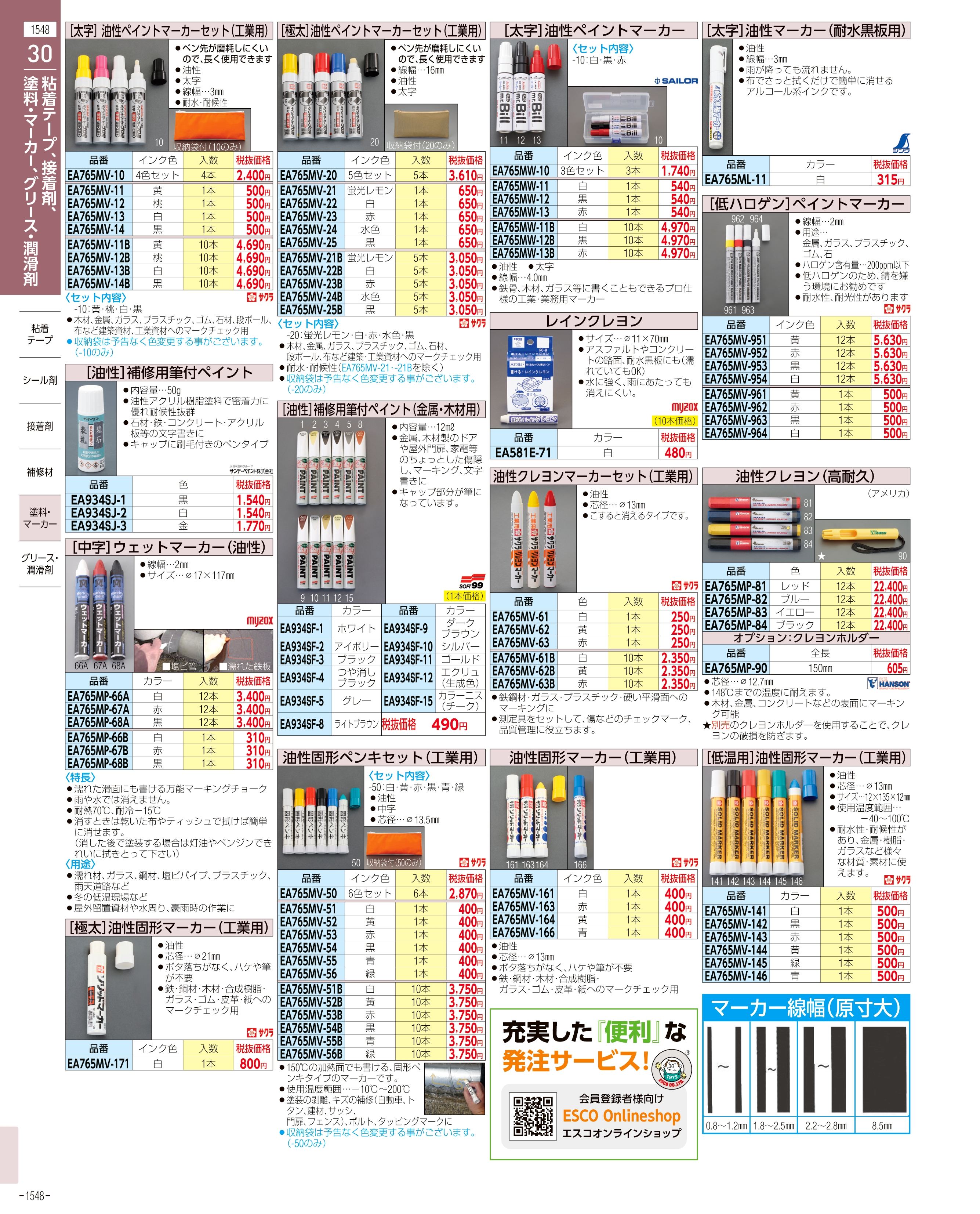 エスコ便利カタログ1548ページ