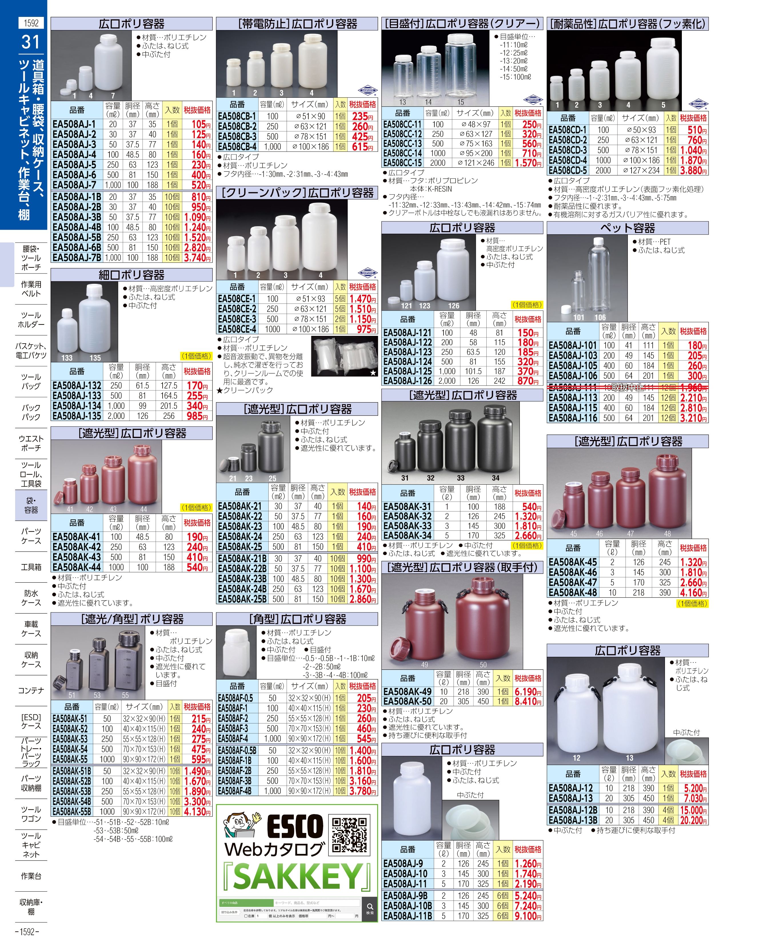 エスコ便利カタログ1592ページ