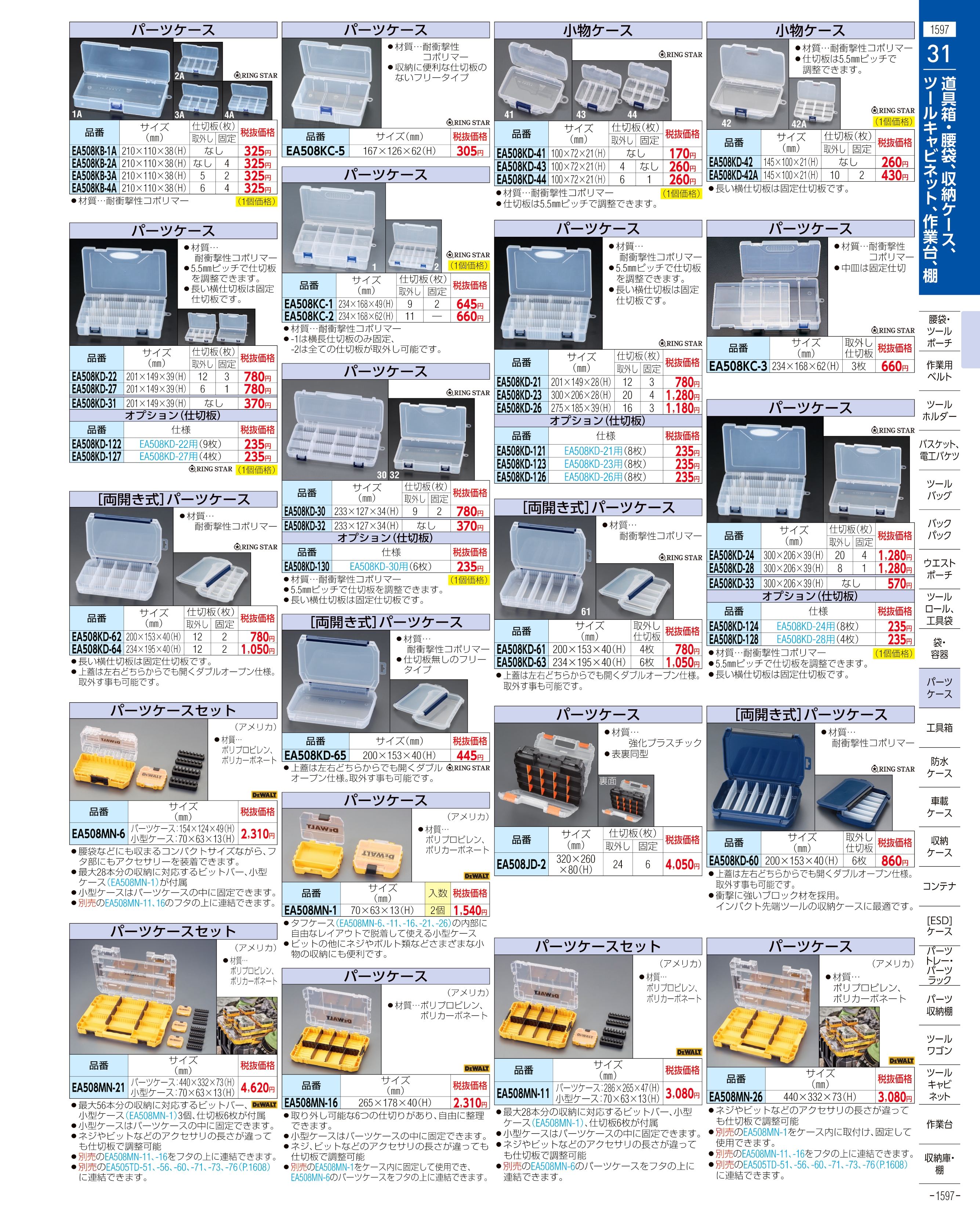 エスコ便利カタログ1597ページ