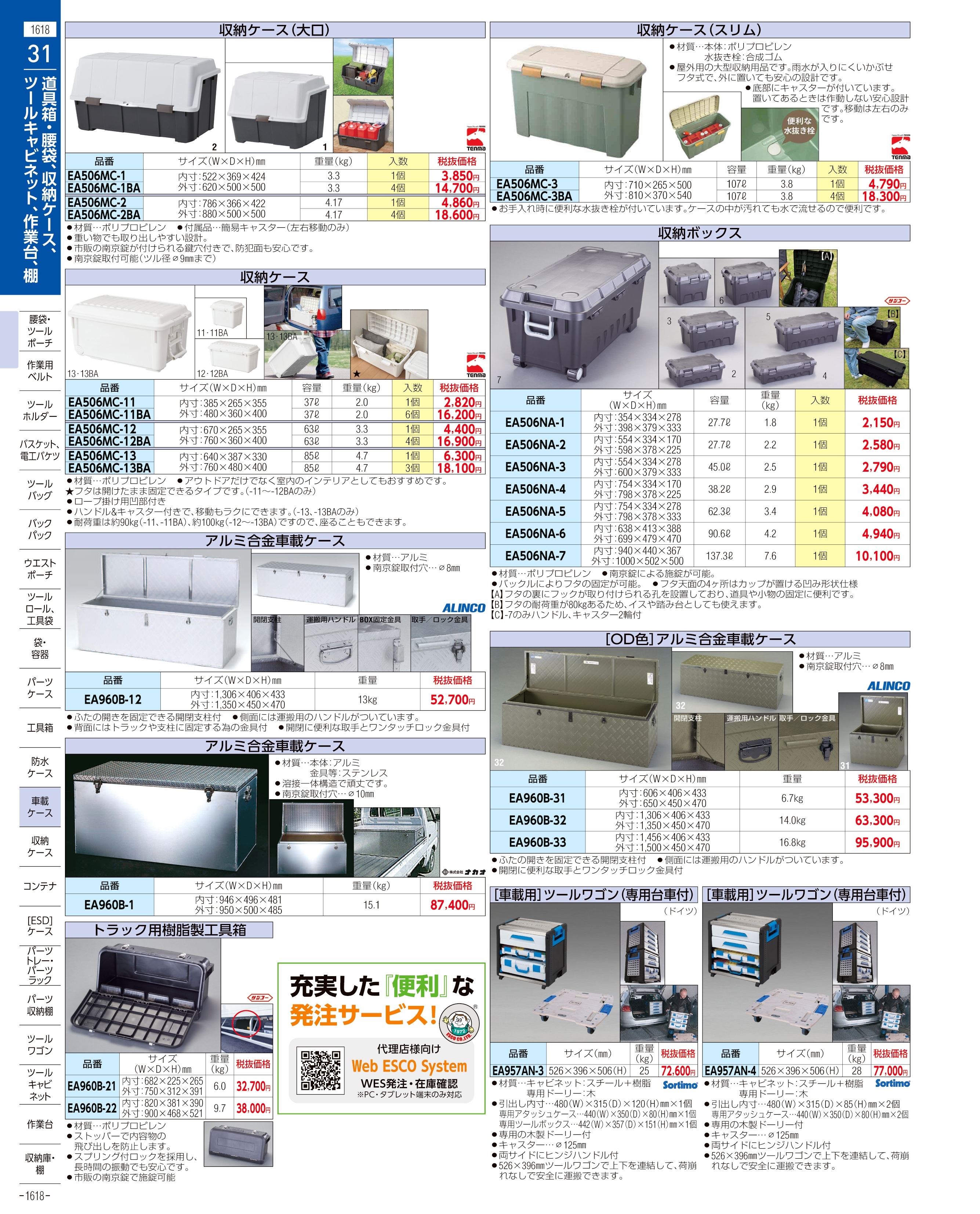 エスコ便利カタログ1618ページ