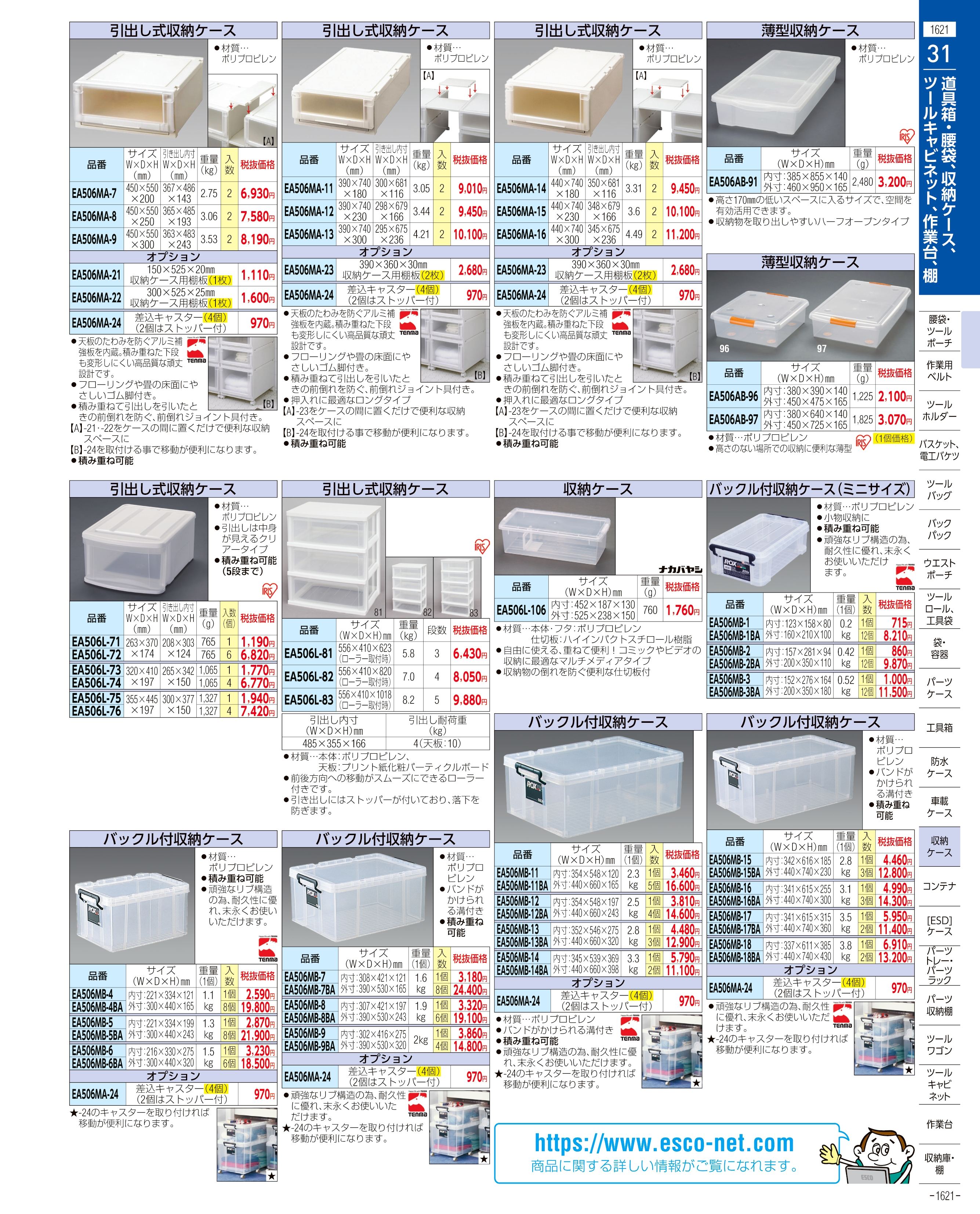 エスコ便利カタログ1621ページ