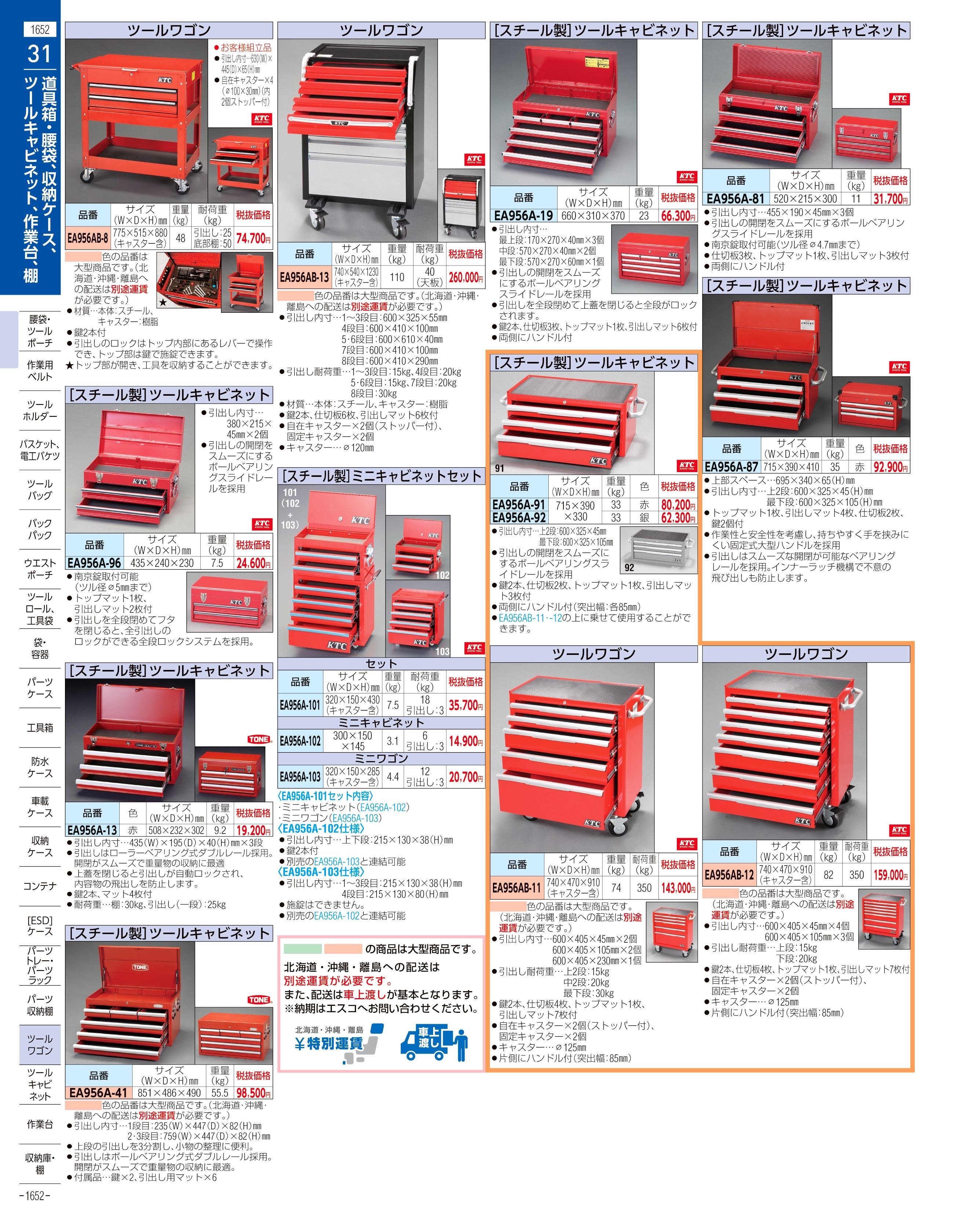 エスコ便利カタログ1652ページ