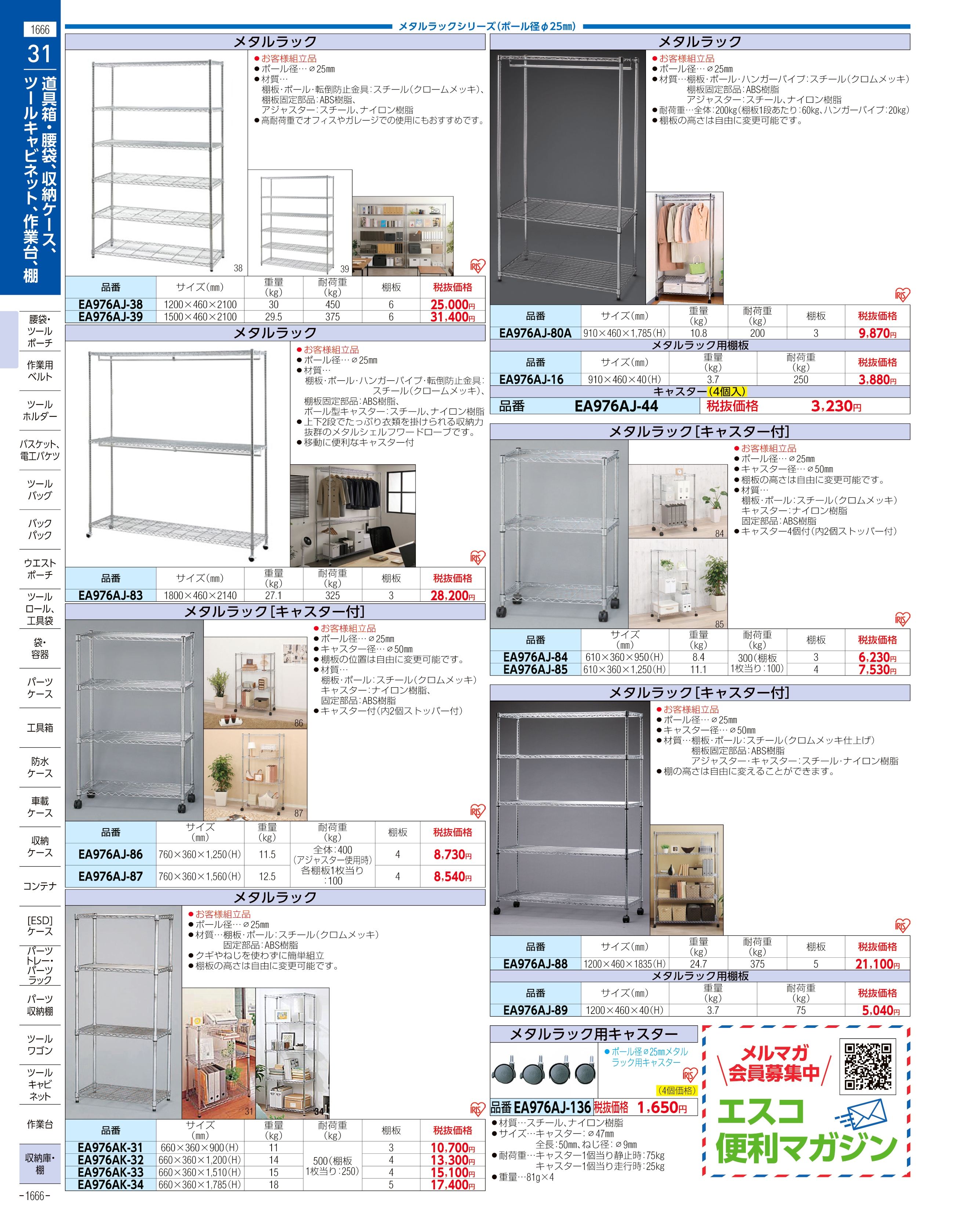 エスコ便利カタログ1666ページ