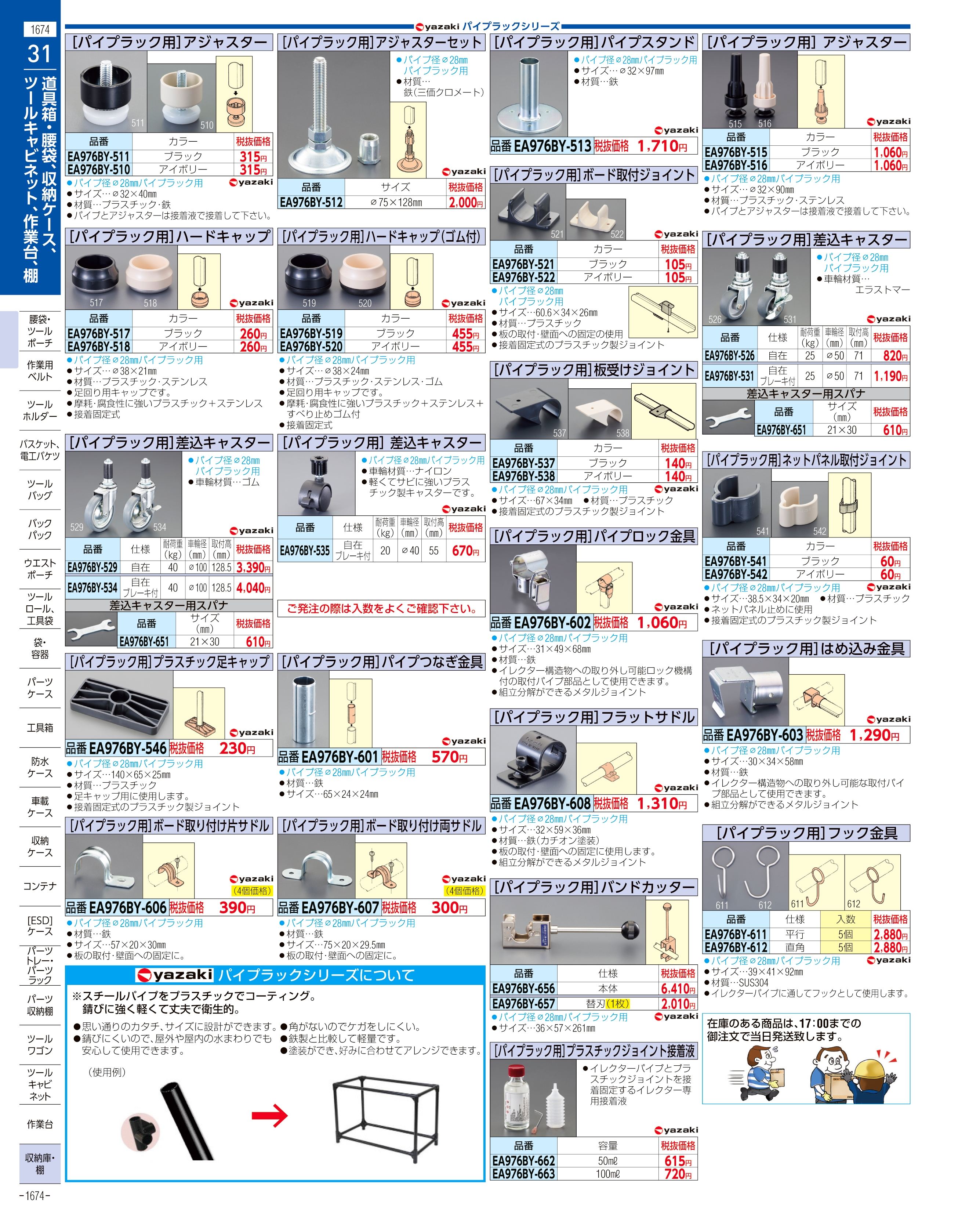 エスコ便利カタログ1674ページ