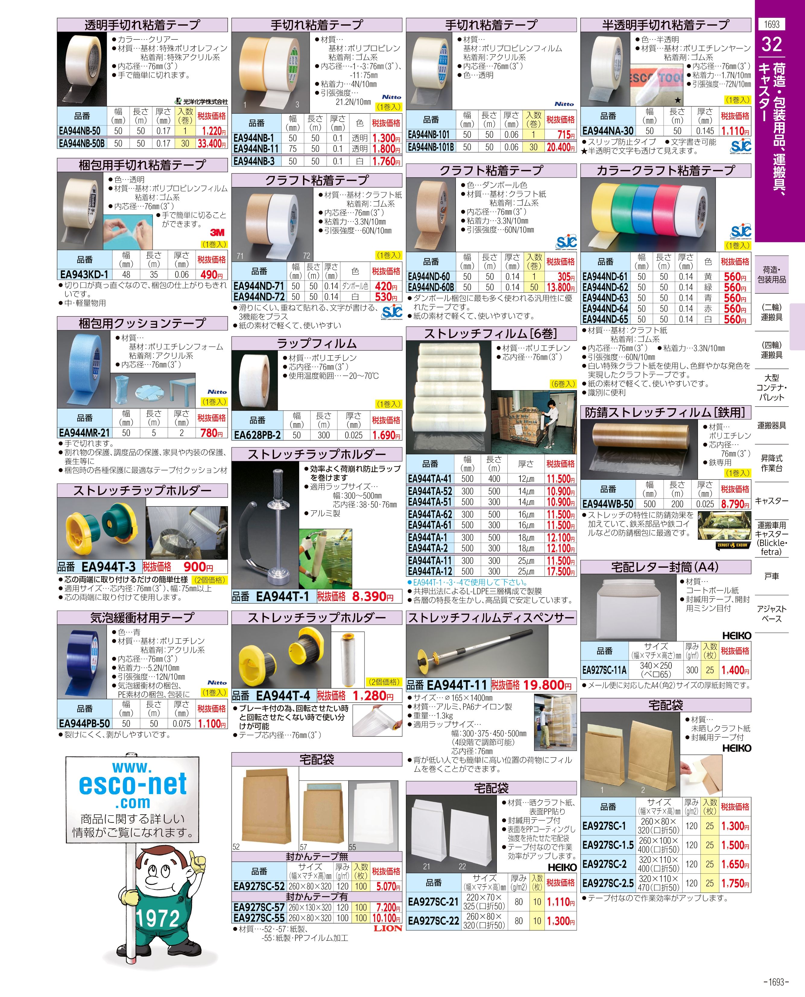 エスコ便利カタログ1693ページ