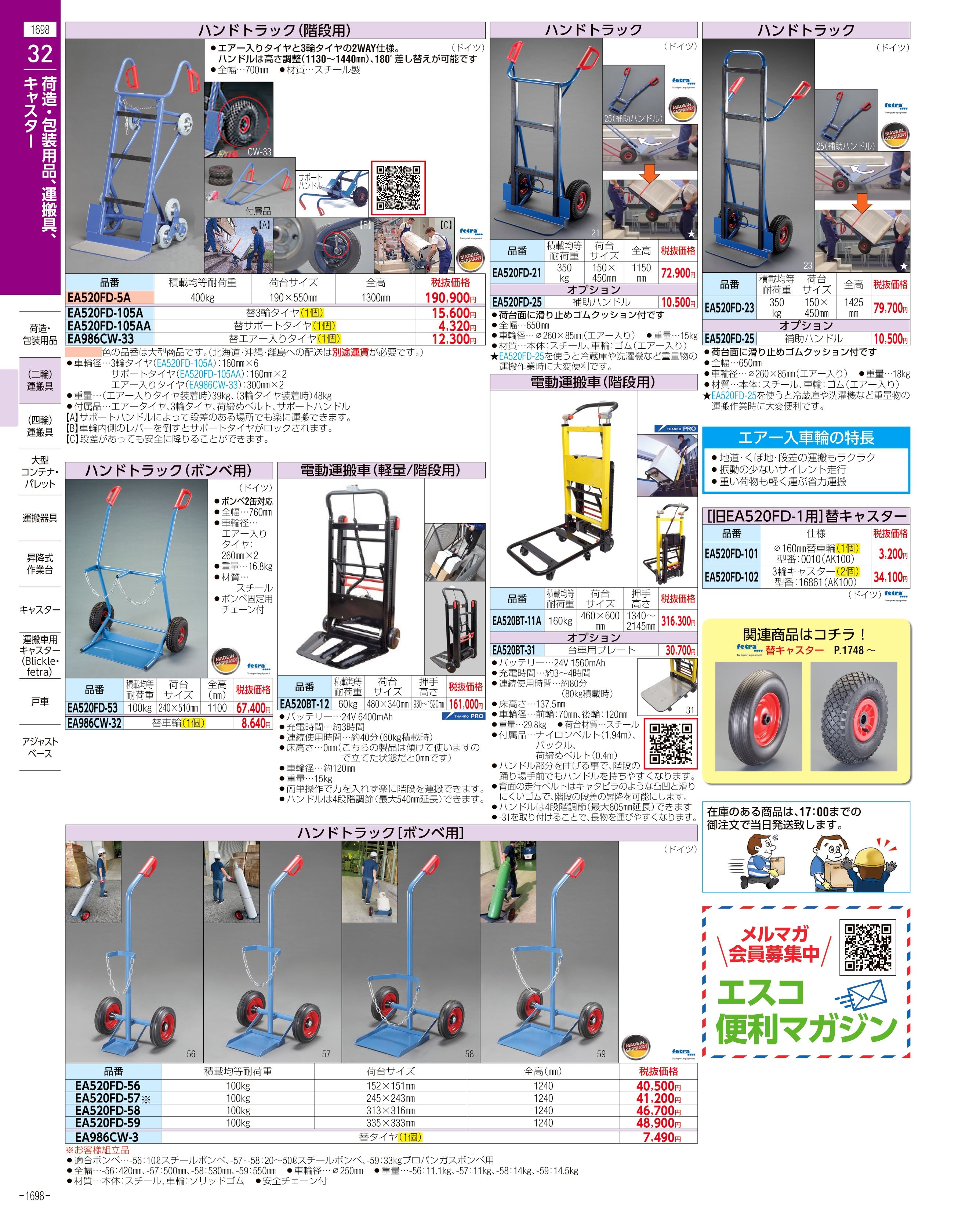 エスコ便利カタログ1698ページ