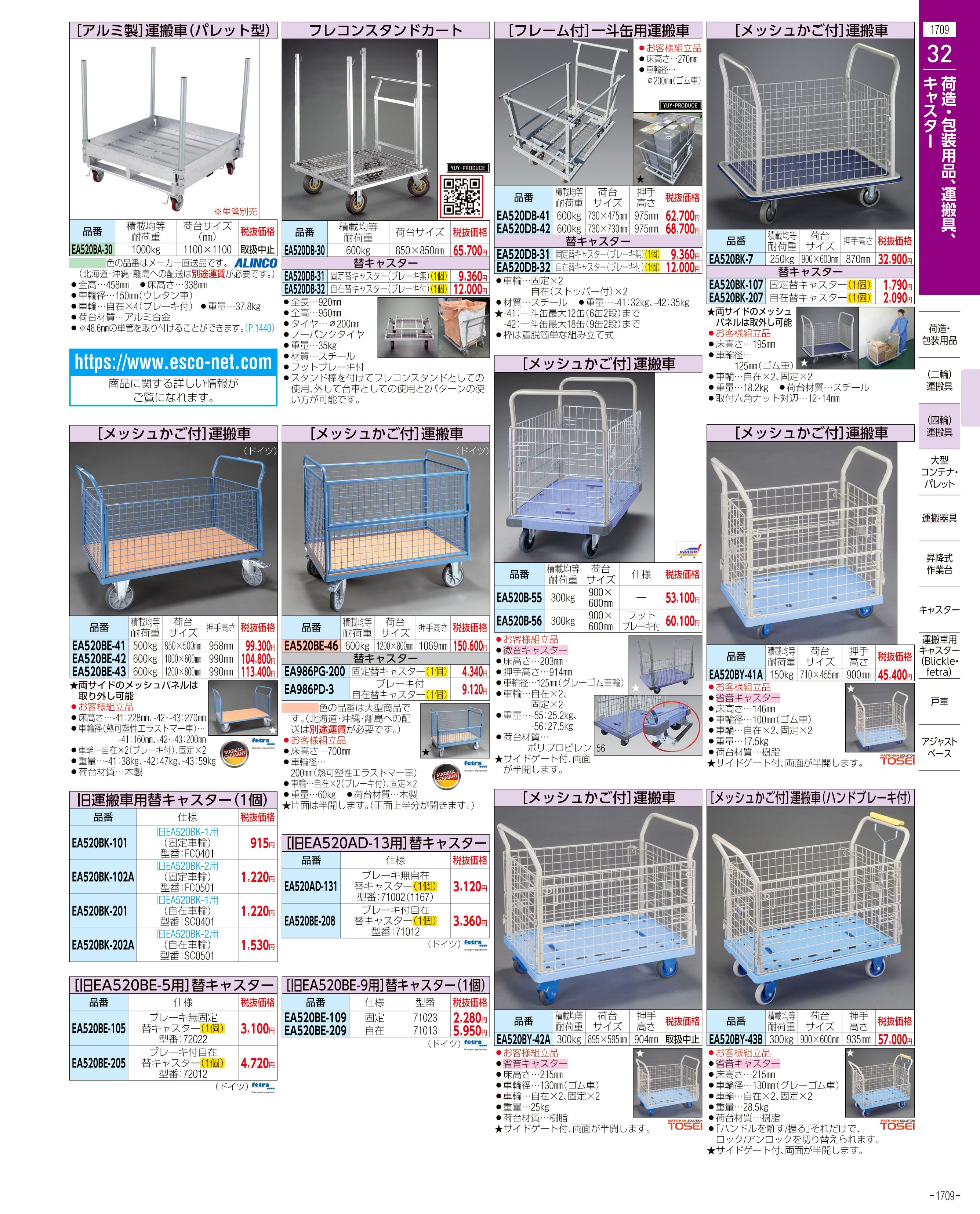 エスコ便利カタログ1709ページ