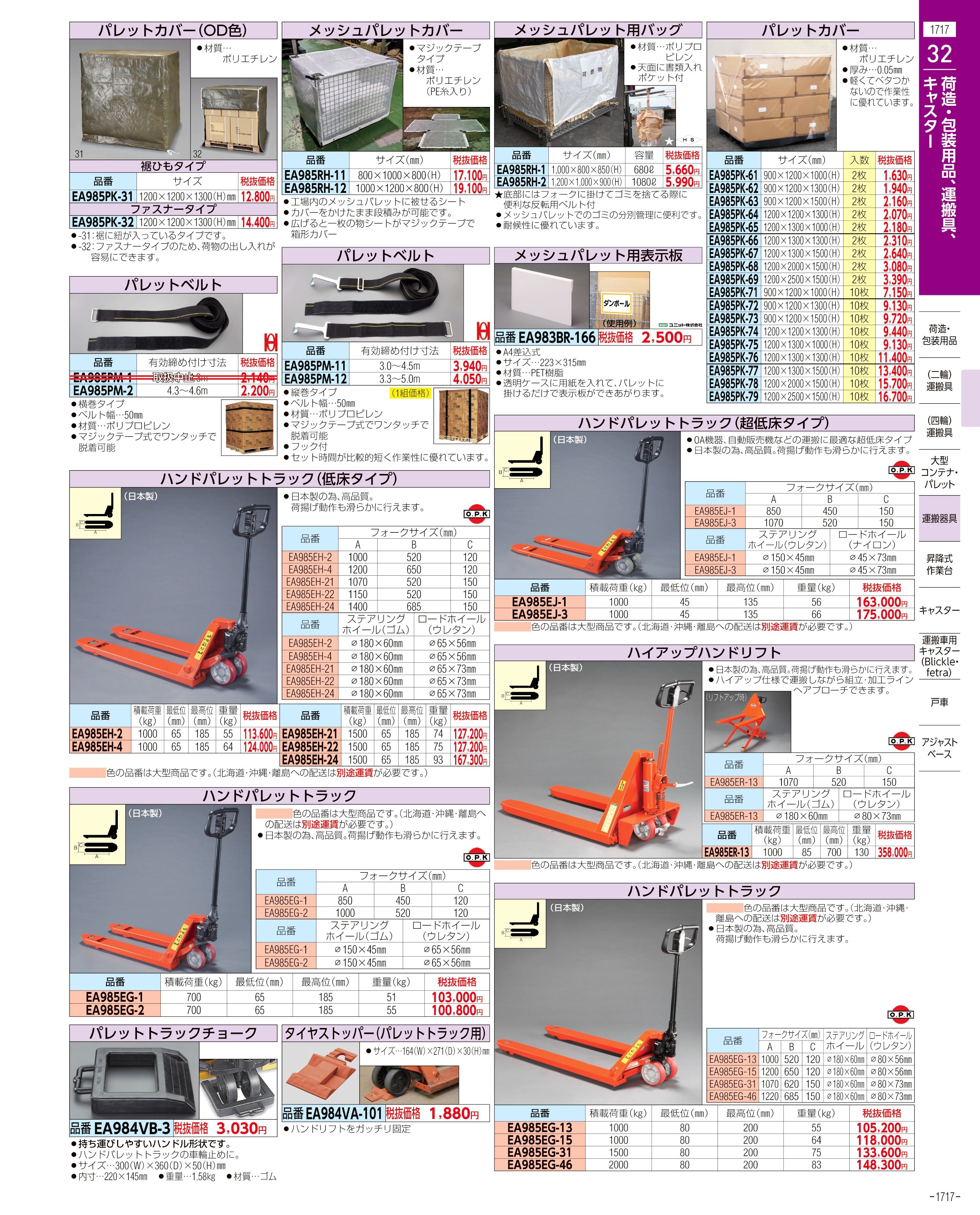 エスコ便利カタログ1717ページ