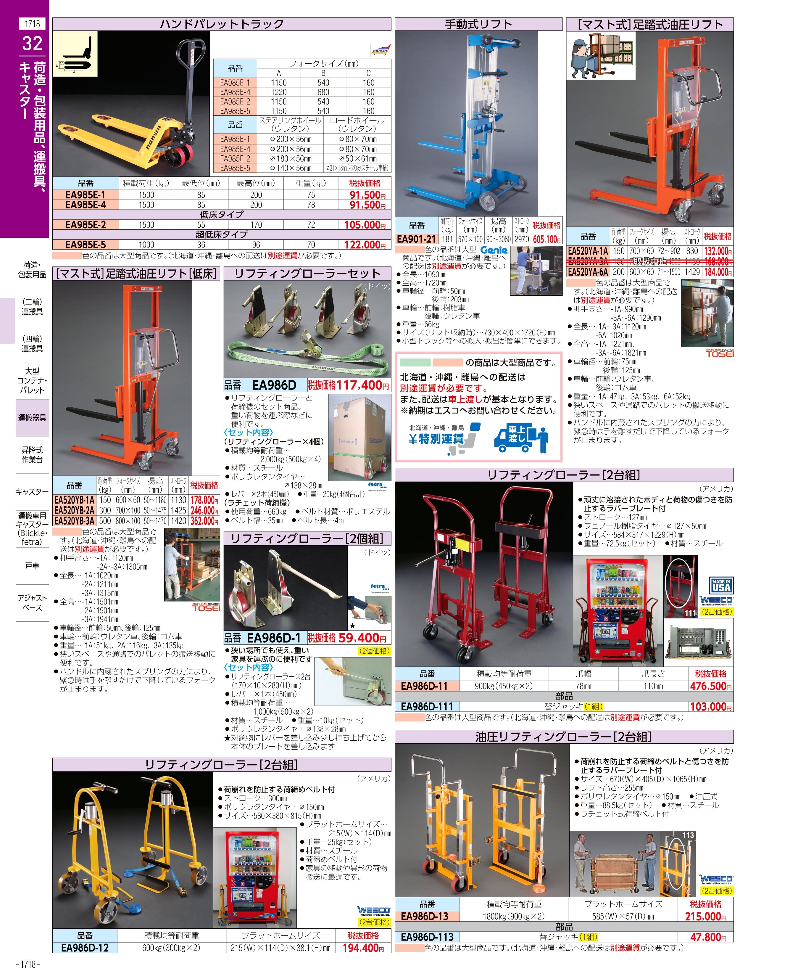 お気に入り エスコ ESCO 200mm キャスター 自在金具 帯電防止 EA986HE-14