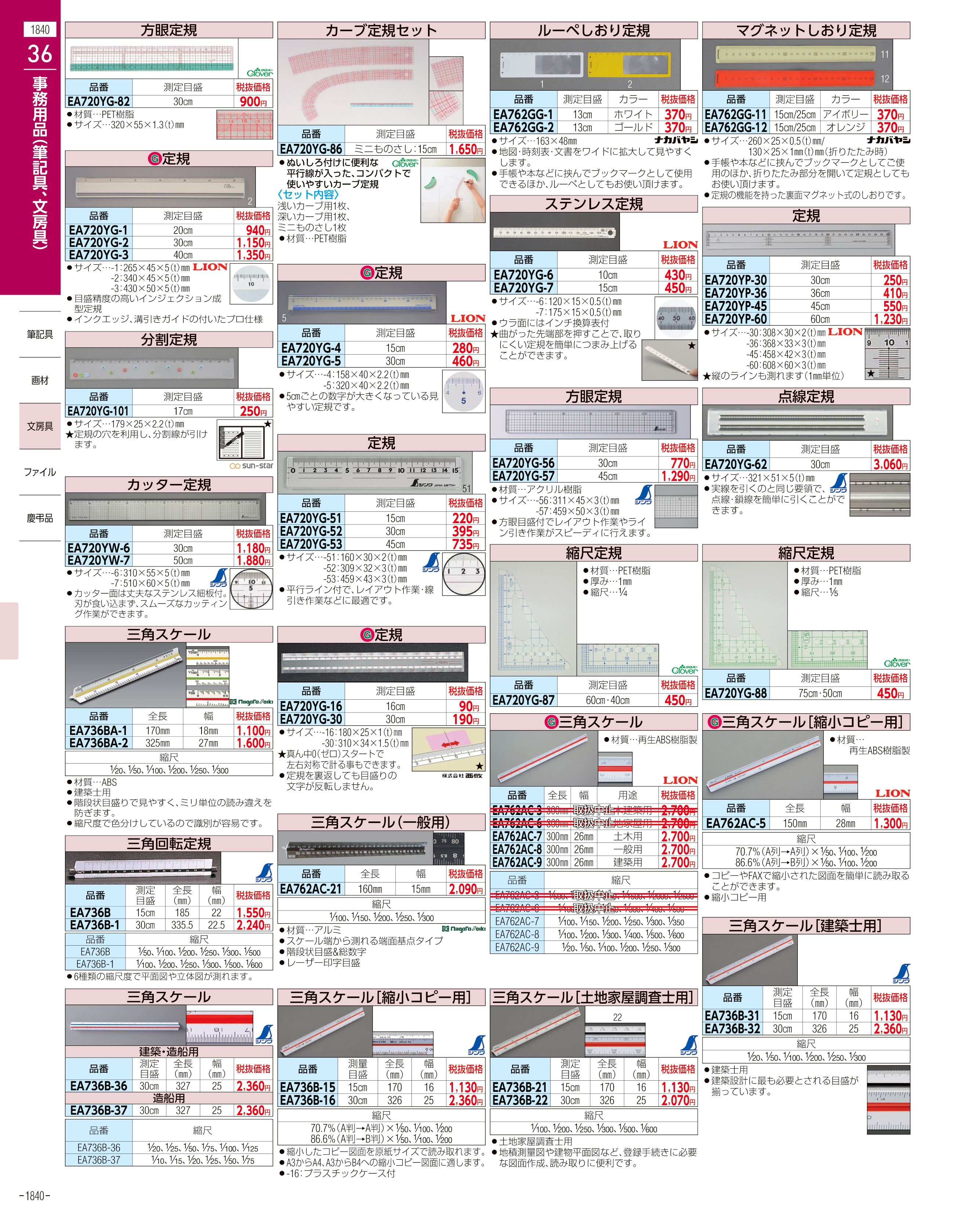 エスコ便利カタログ1840ページ