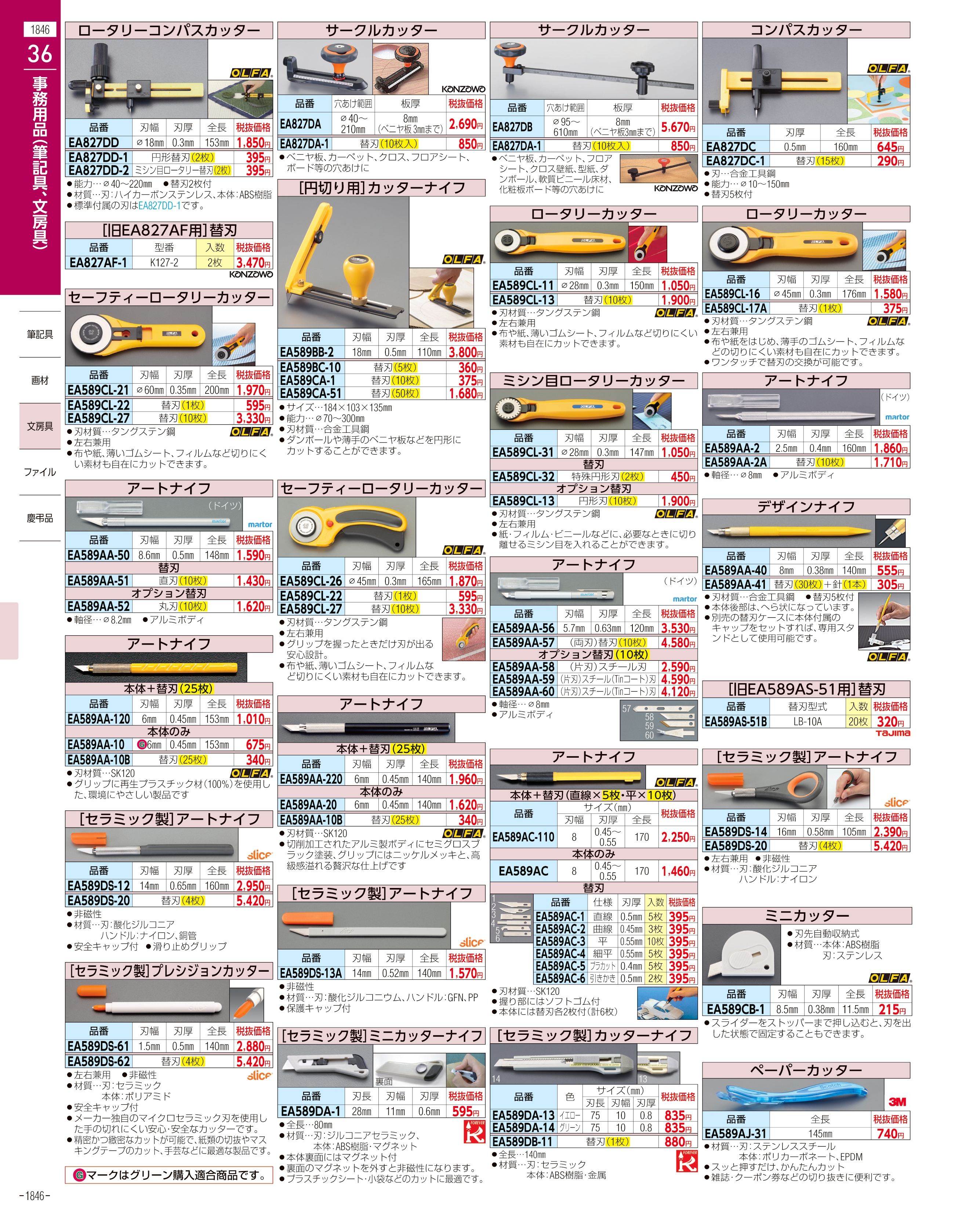 エスコ便利カタログ1846ページ