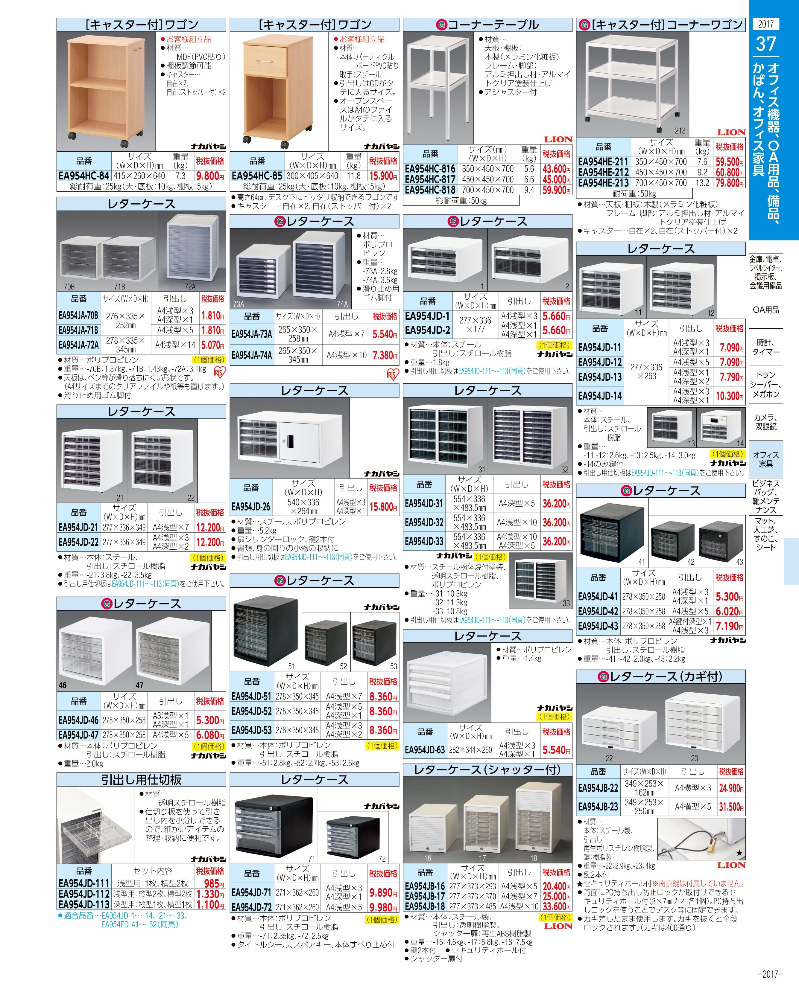 エスコ便利カタログ2017ページ