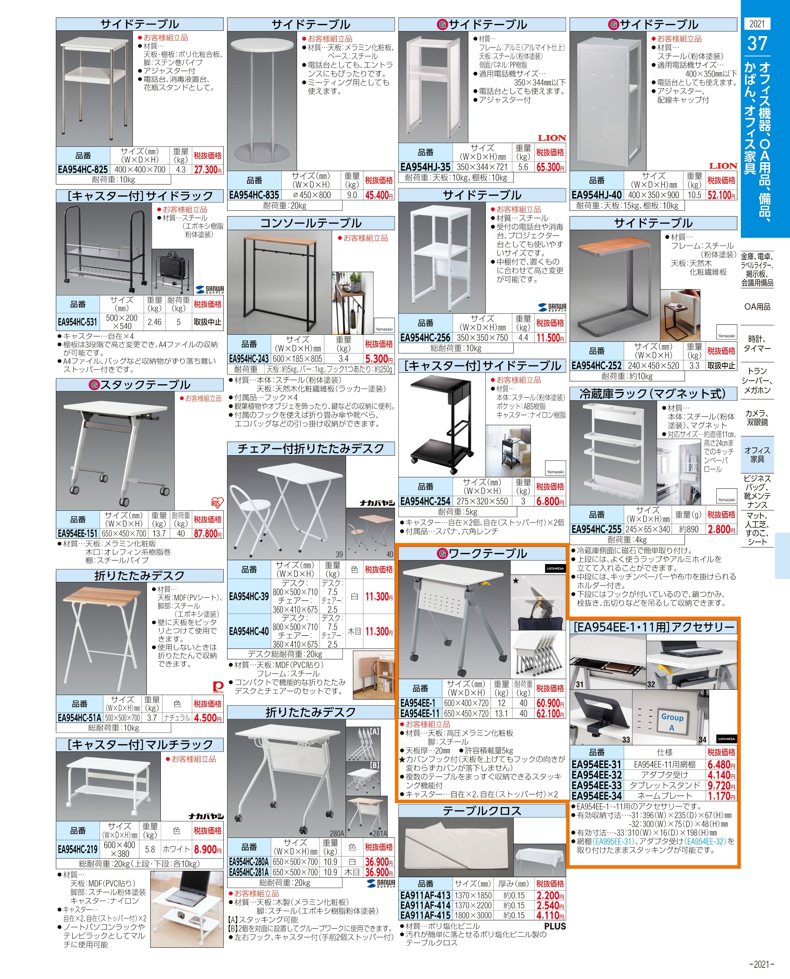 エスコ便利カタログ2021ページ